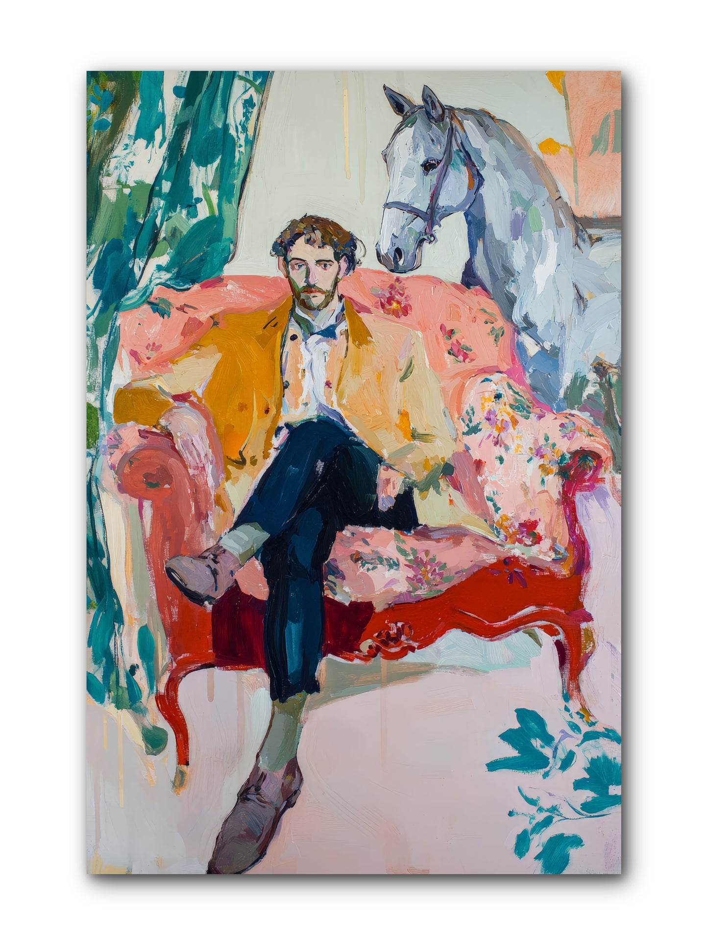 Gentleman Rider -- Wrapped Canvas 8x12
