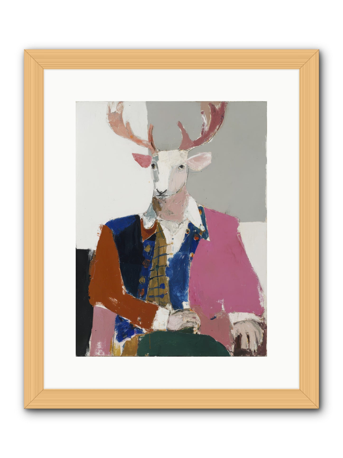 Gentleman of the Woodland Court -- Framed Print - Natural 12x16