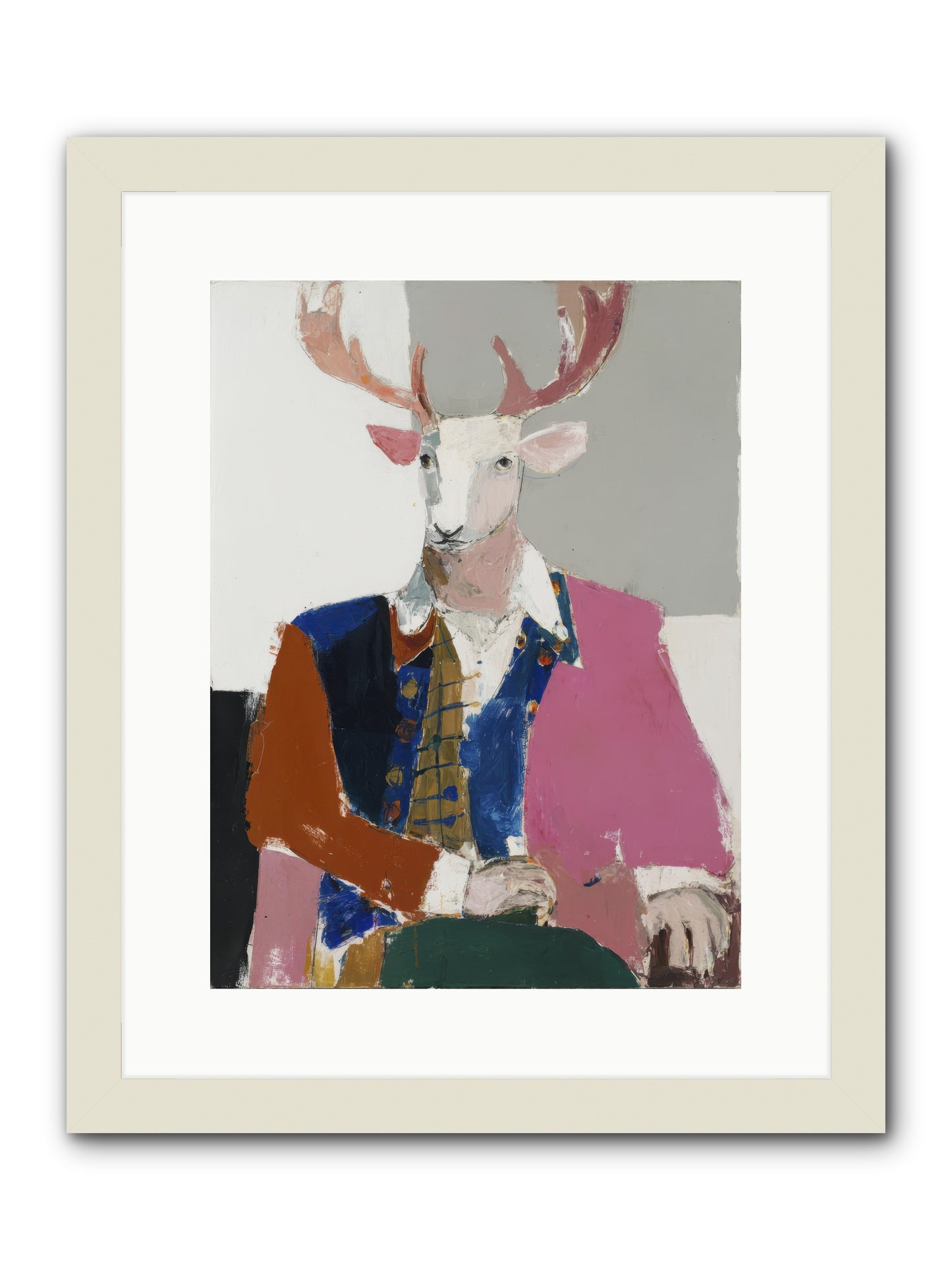 Gentleman of the Woodland Court -- Framed Print - White 12x16