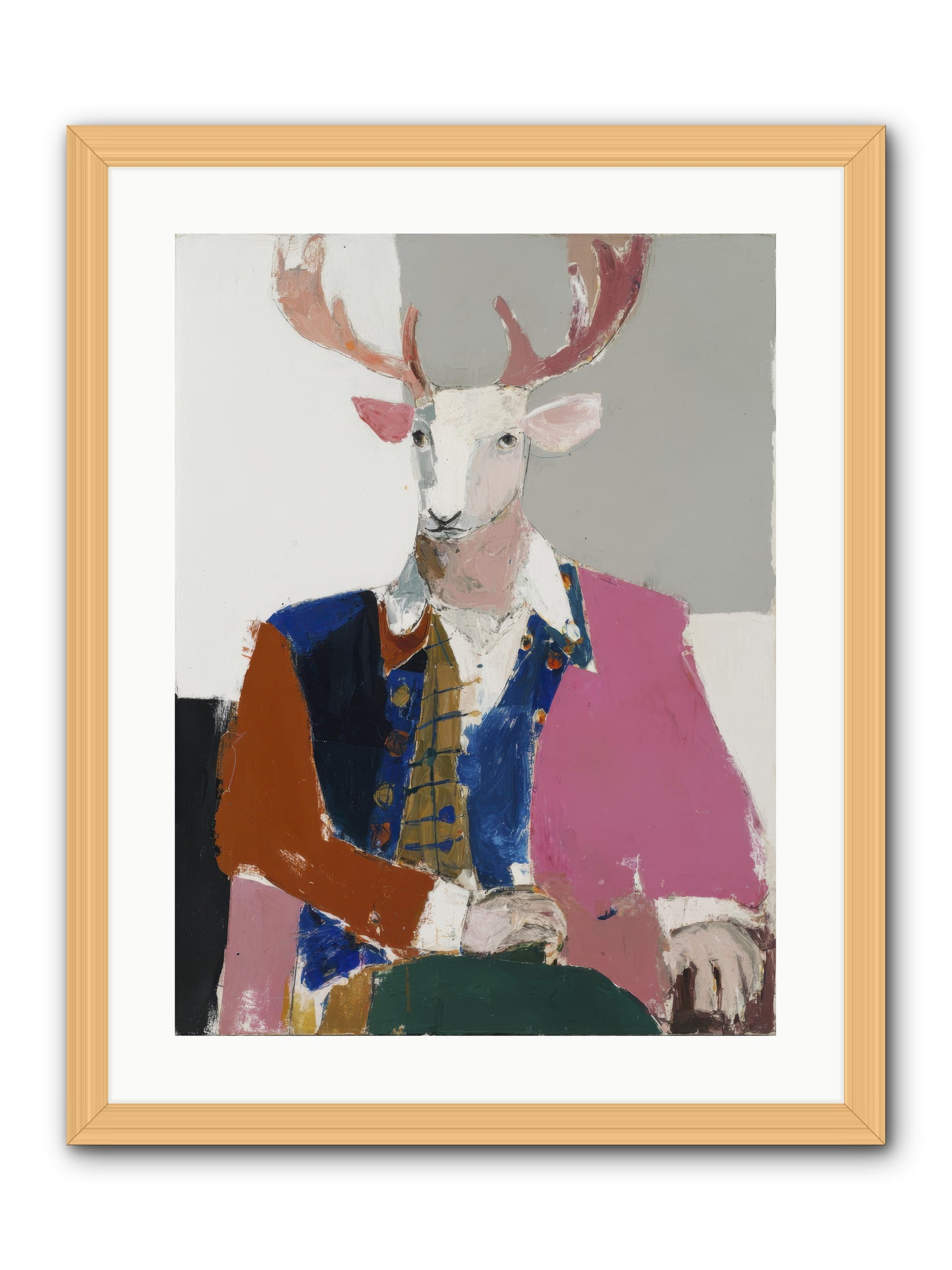 Gentleman of the Woodland Court -- Framed Print - Natural 18x24
