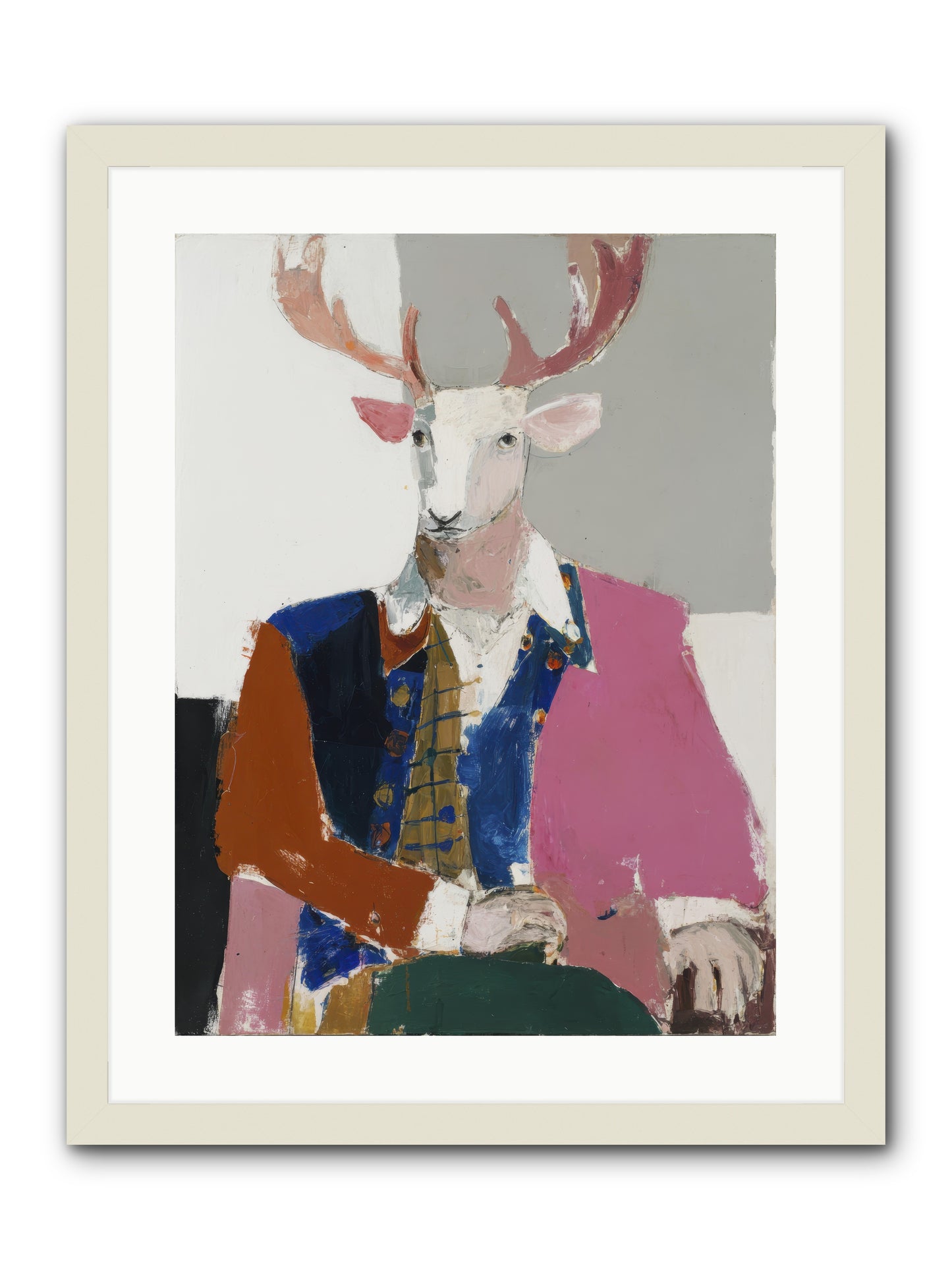 Gentleman of the Woodland Court -- Framed Print - White 18x24