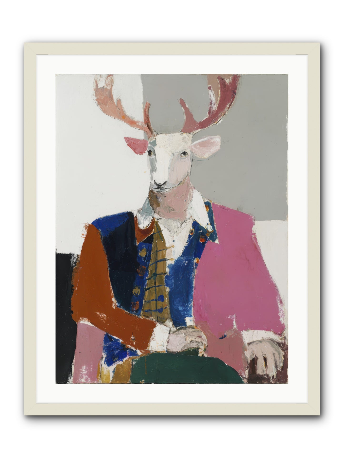 Gentleman of the Woodland Court -- Framed Print - White 24x32