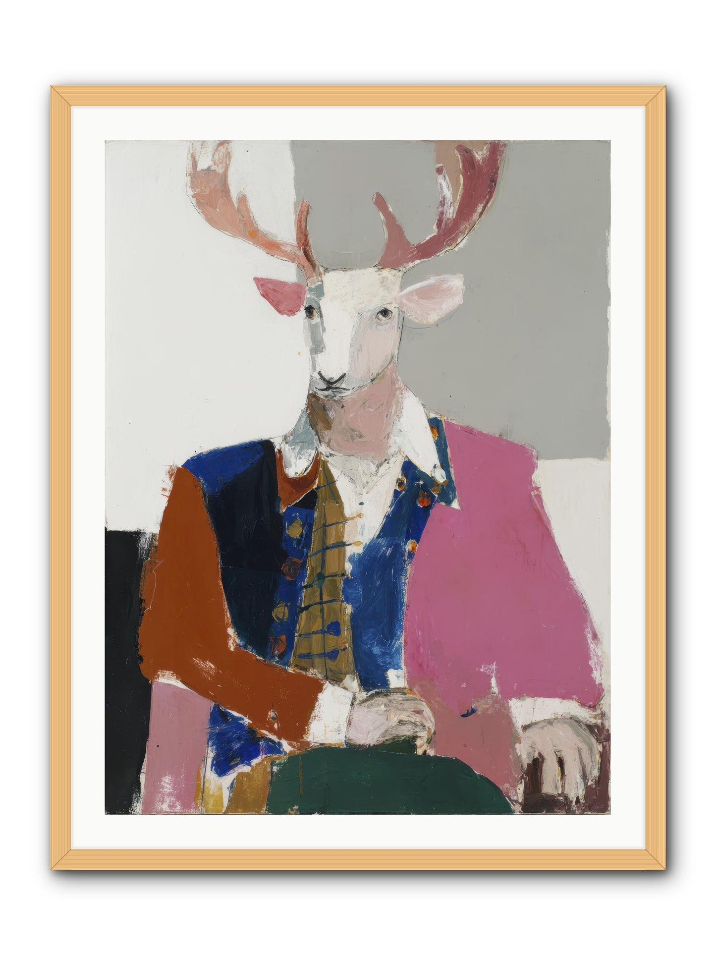 Gentleman of the Woodland Court -- Framed Print - Natural 30x40