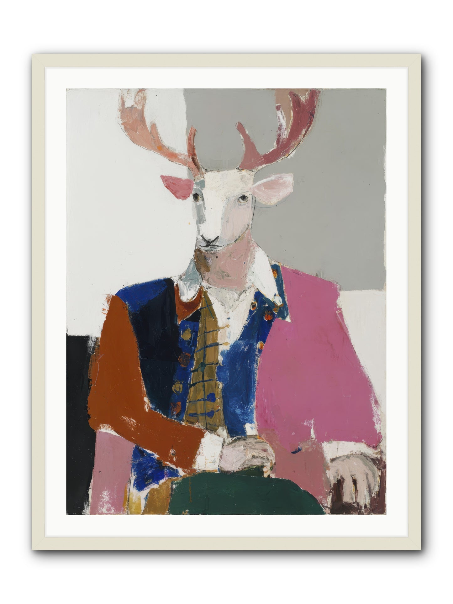 Gentleman of the Woodland Court -- Framed Print - White 30x40