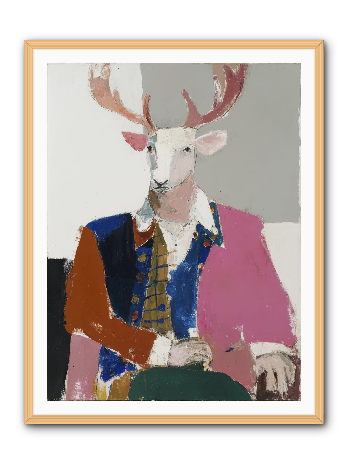 Gentleman of the Woodland Court -- Framed Print - Natural 36x48