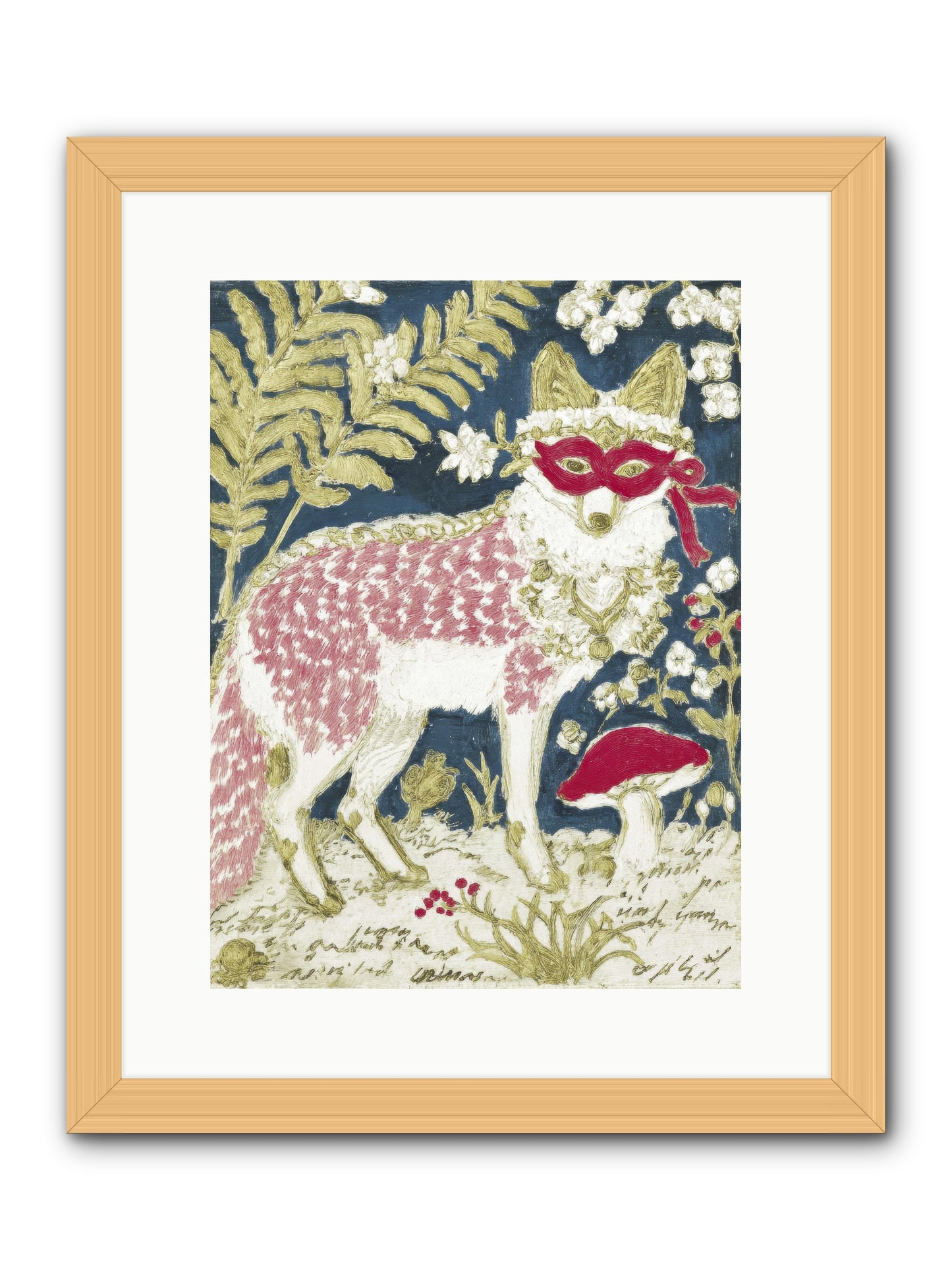 Gentleman’s Strawberry Hour -- Framed Print - Natural 12x16
