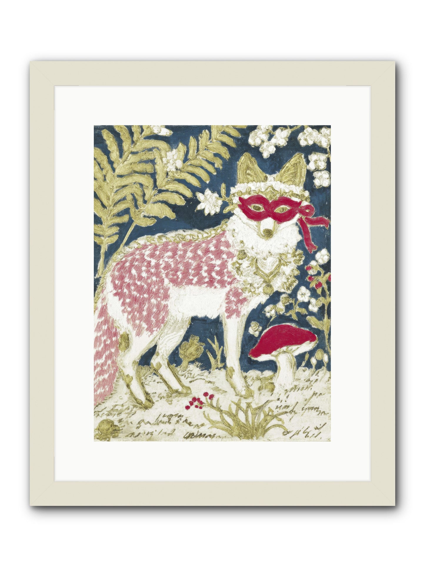 Gentleman’s Strawberry Hour -- Framed Print - White 12x16