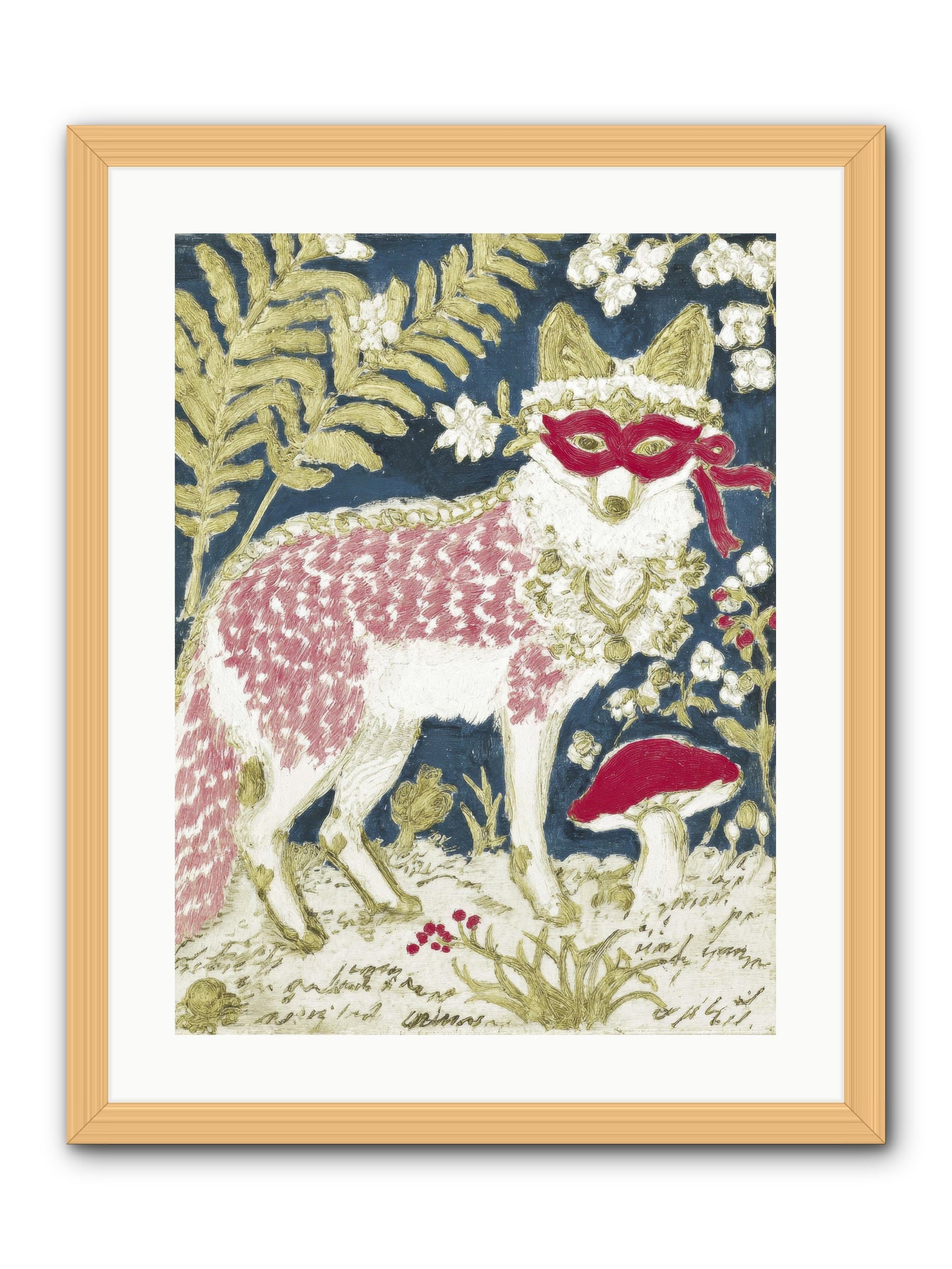 Gentleman’s Strawberry Hour -- Framed Print - Natural 18x24