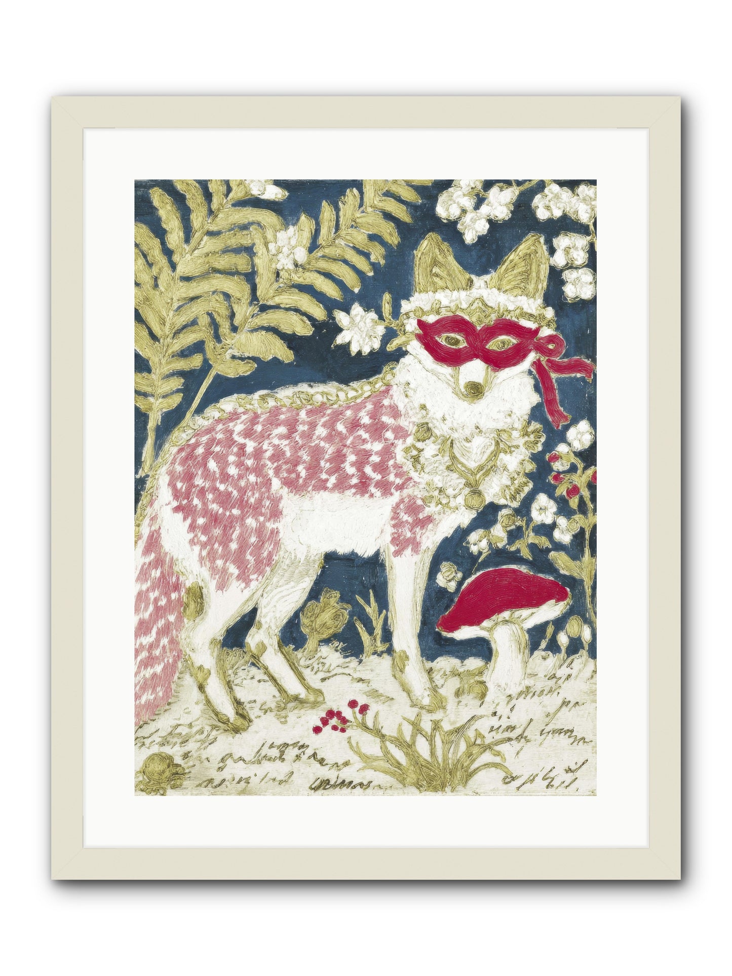 Gentleman’s Strawberry Hour -- Framed Print - White 18x24