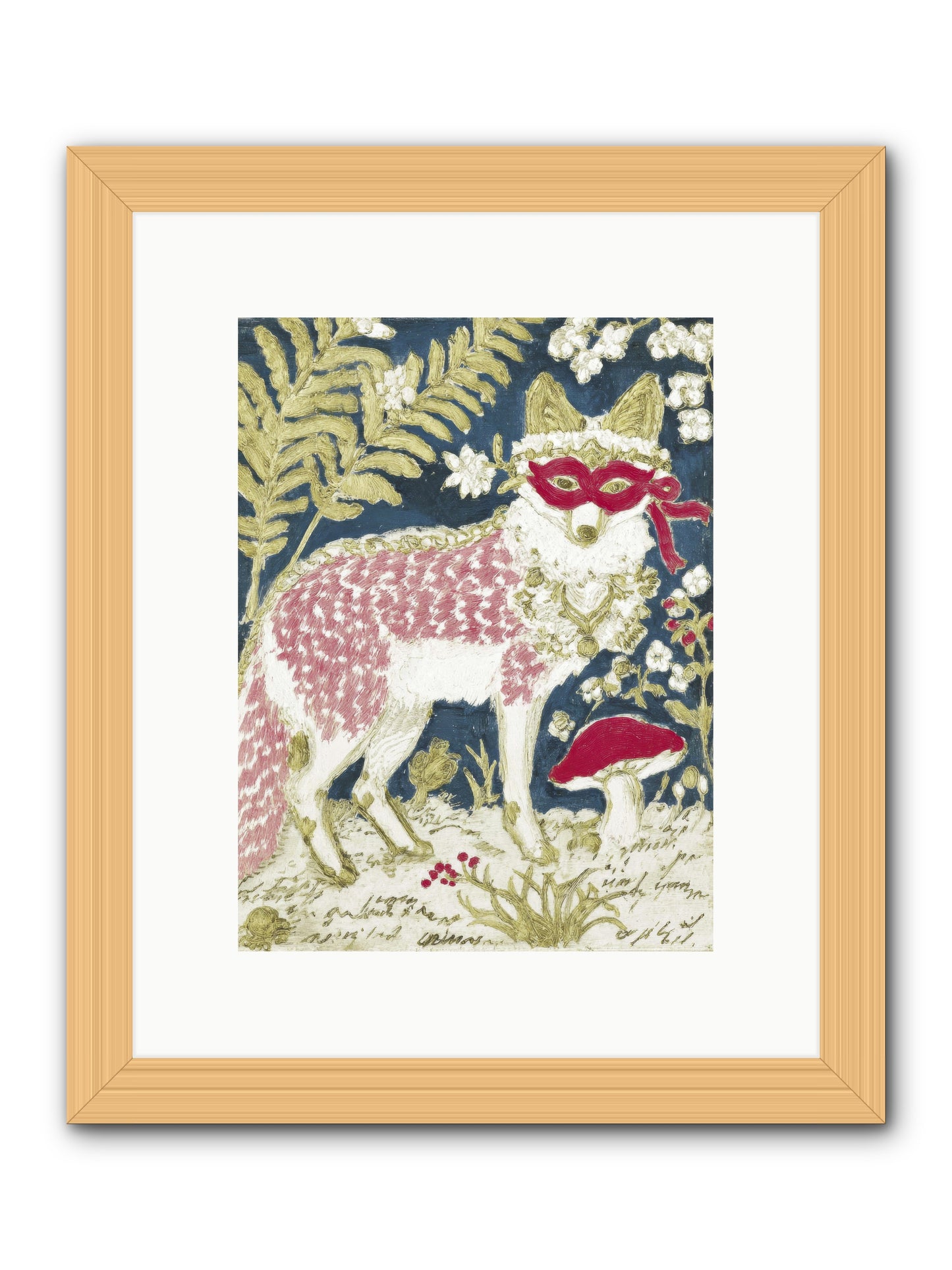 Gentleman’s Strawberry Hour -- Framed Print - Natural 9x12