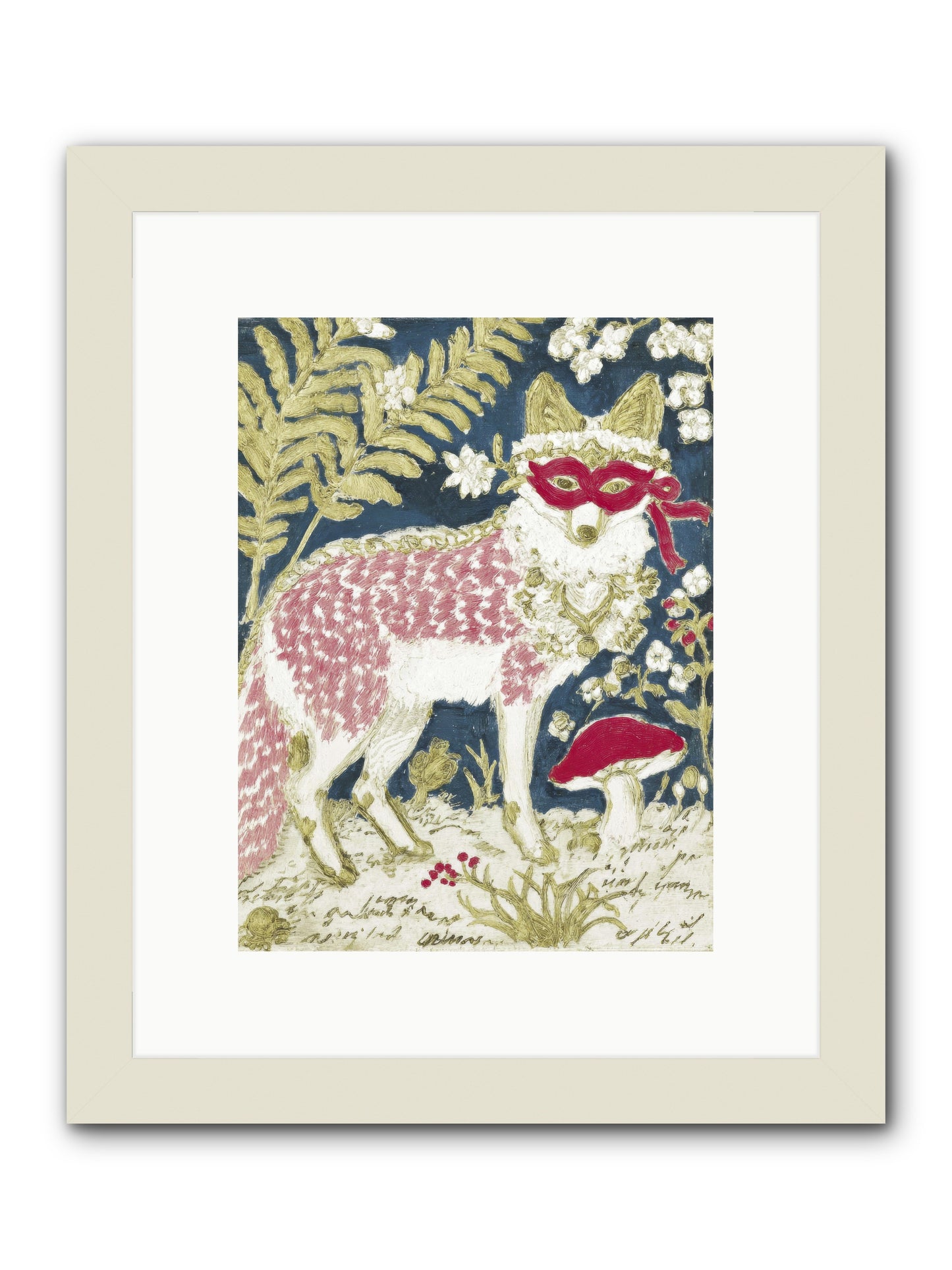 Gentleman’s Strawberry Hour -- Framed Print - White 9x12