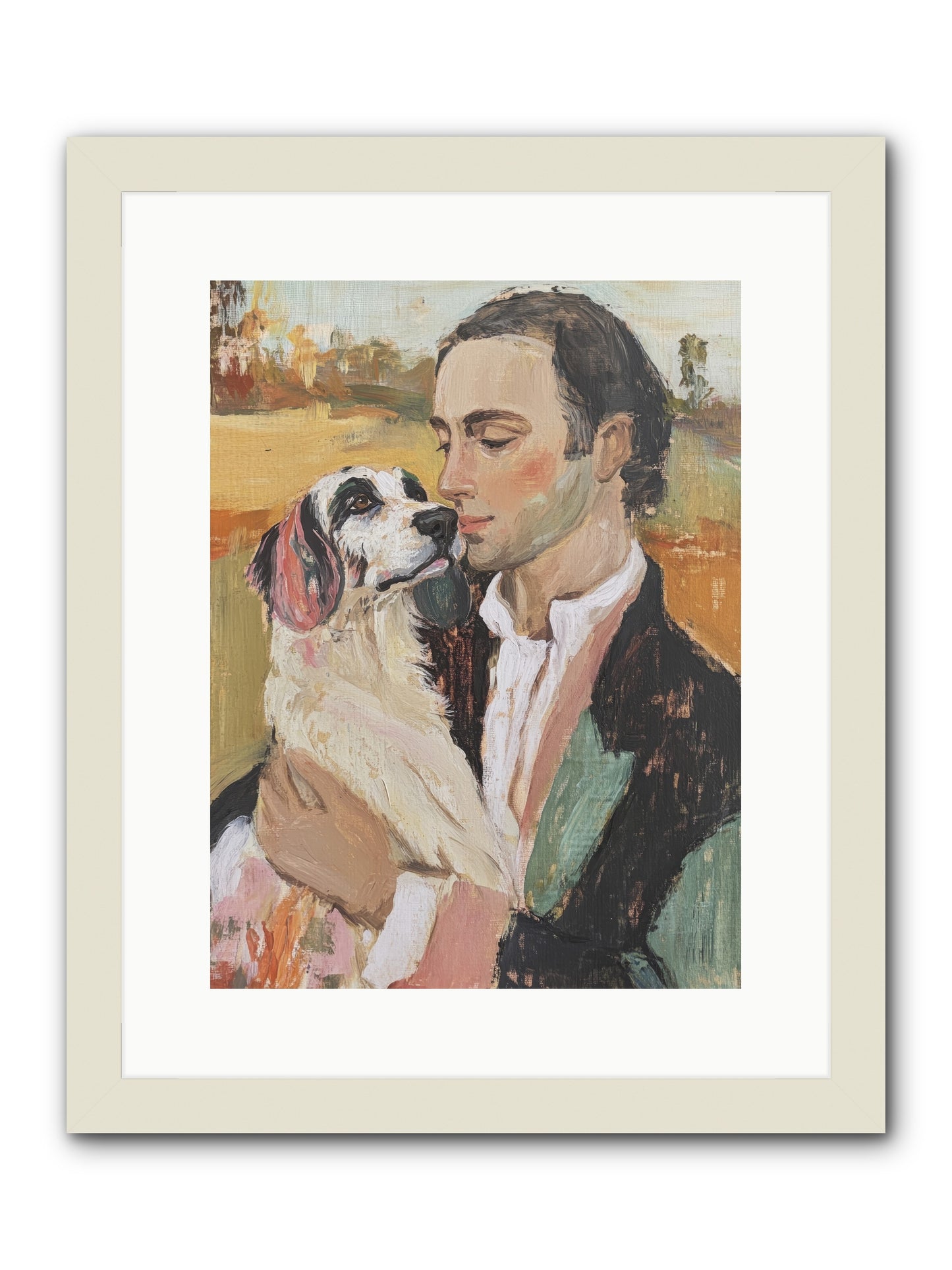 Gentleman's Grace -- Framed Print - White 12x16