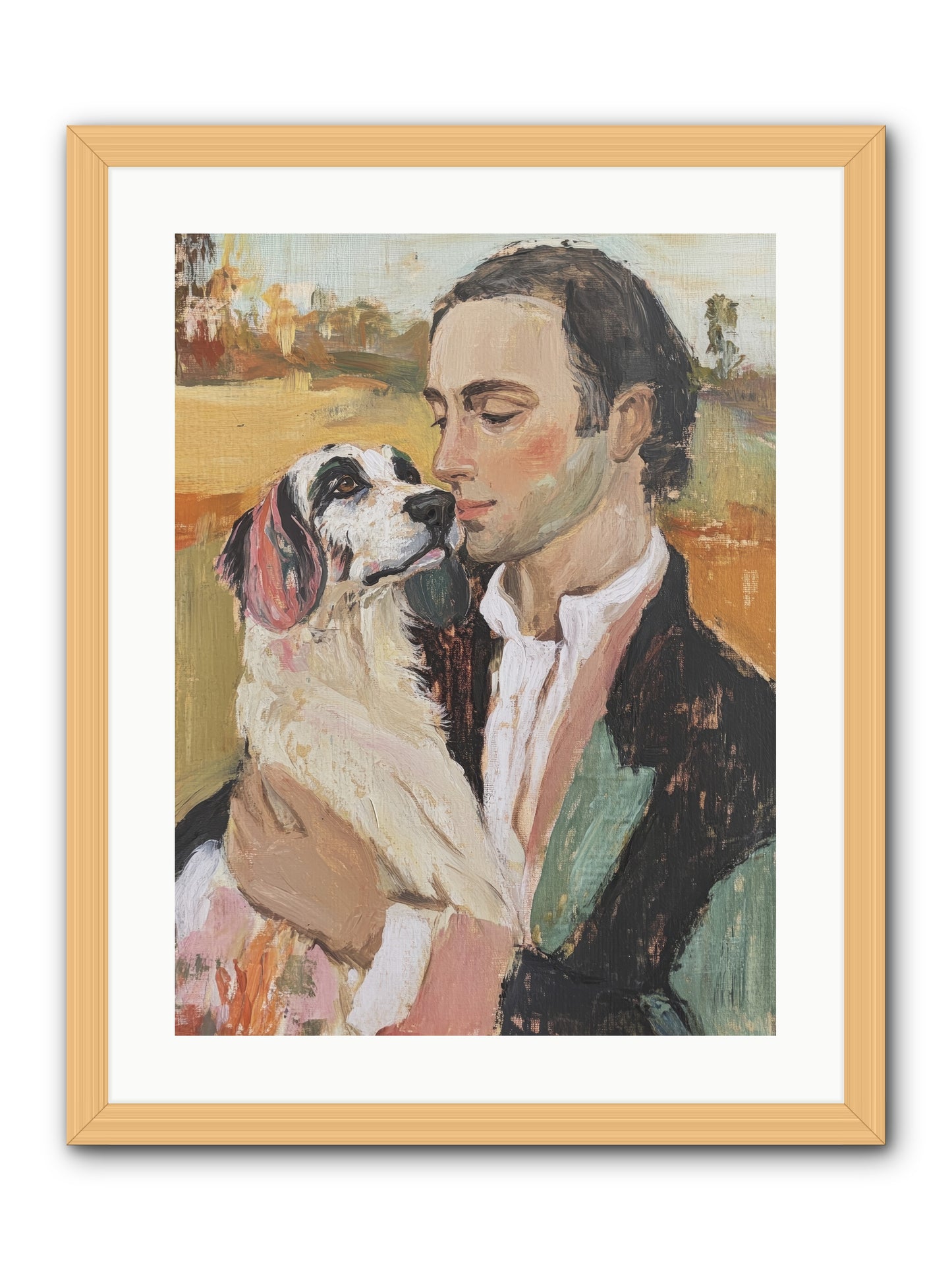 Gentleman's Grace -- Framed Print - Natural 18x24