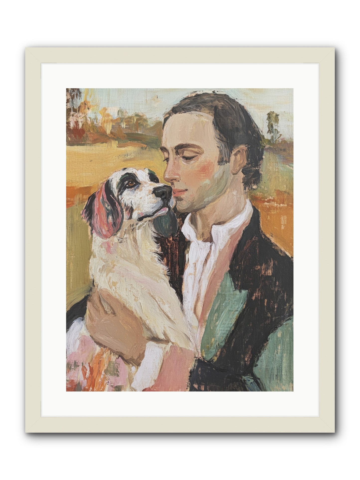 Gentleman's Grace -- Framed Print - White 18x24