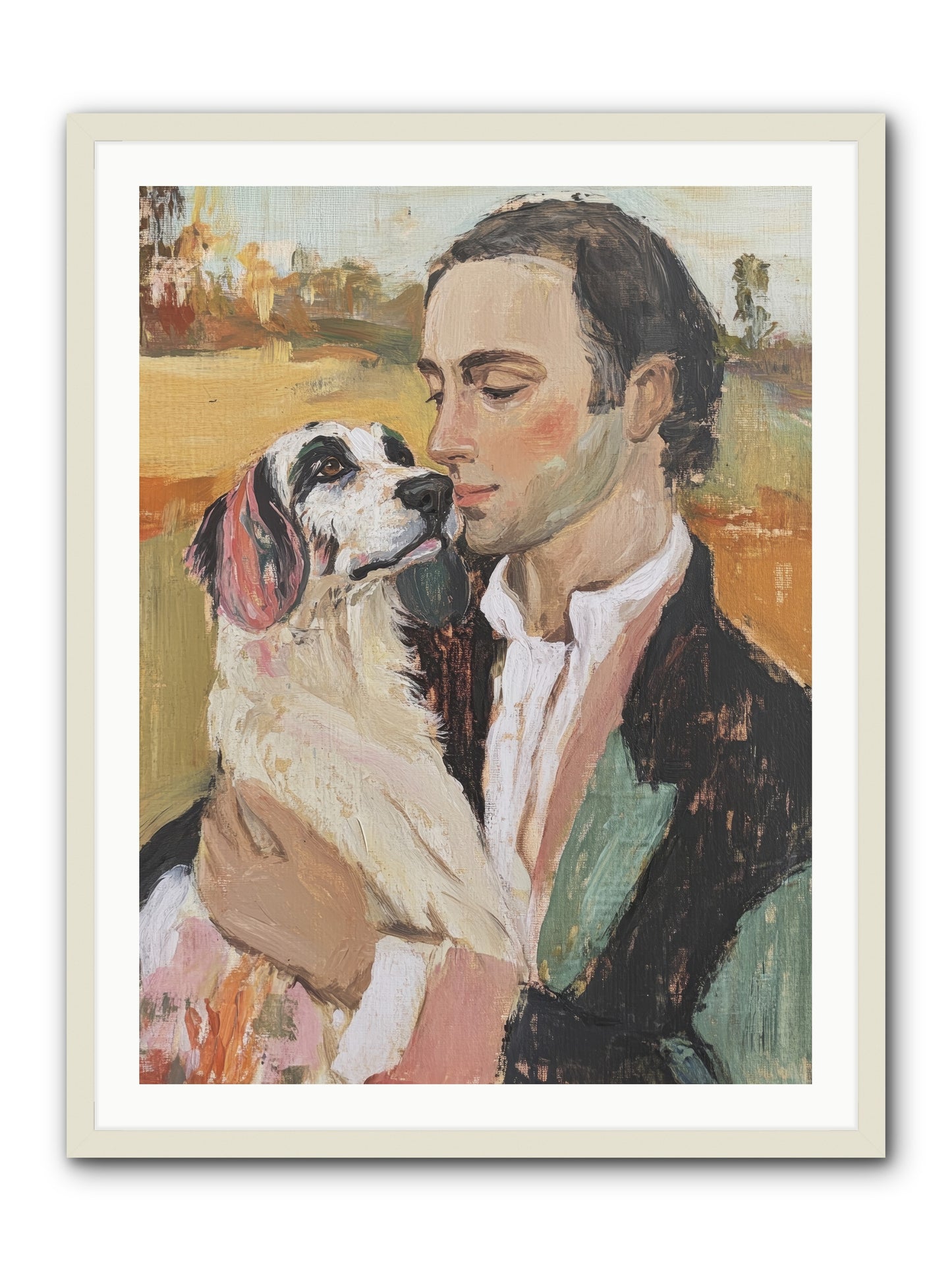 Gentleman's Grace -- Framed Print - White 30x40