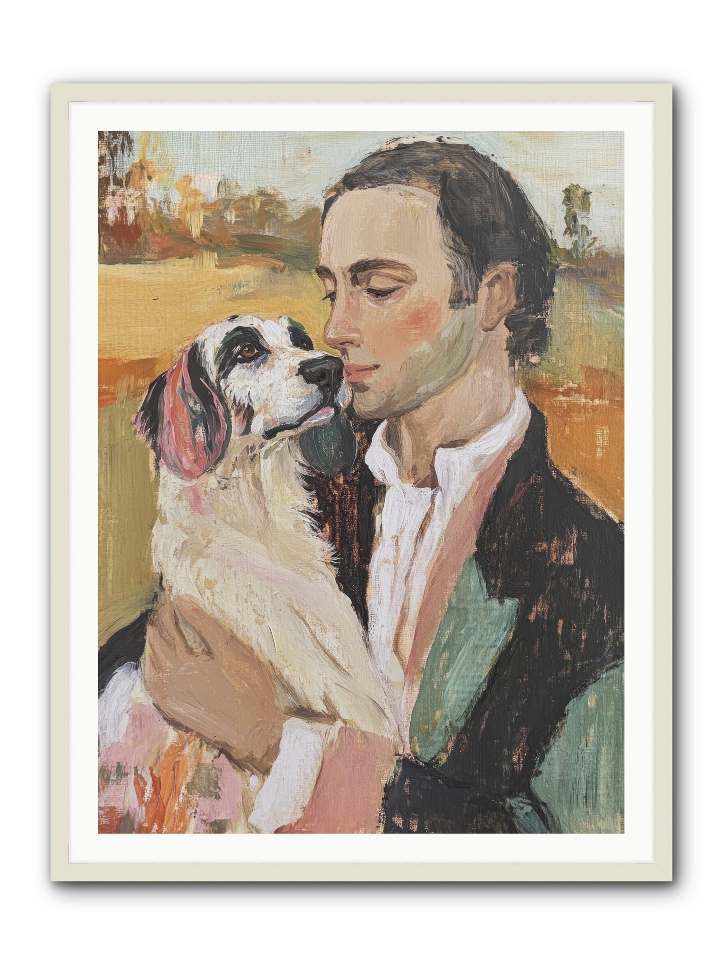 Gentleman's Grace -- Framed Print - White 36x48