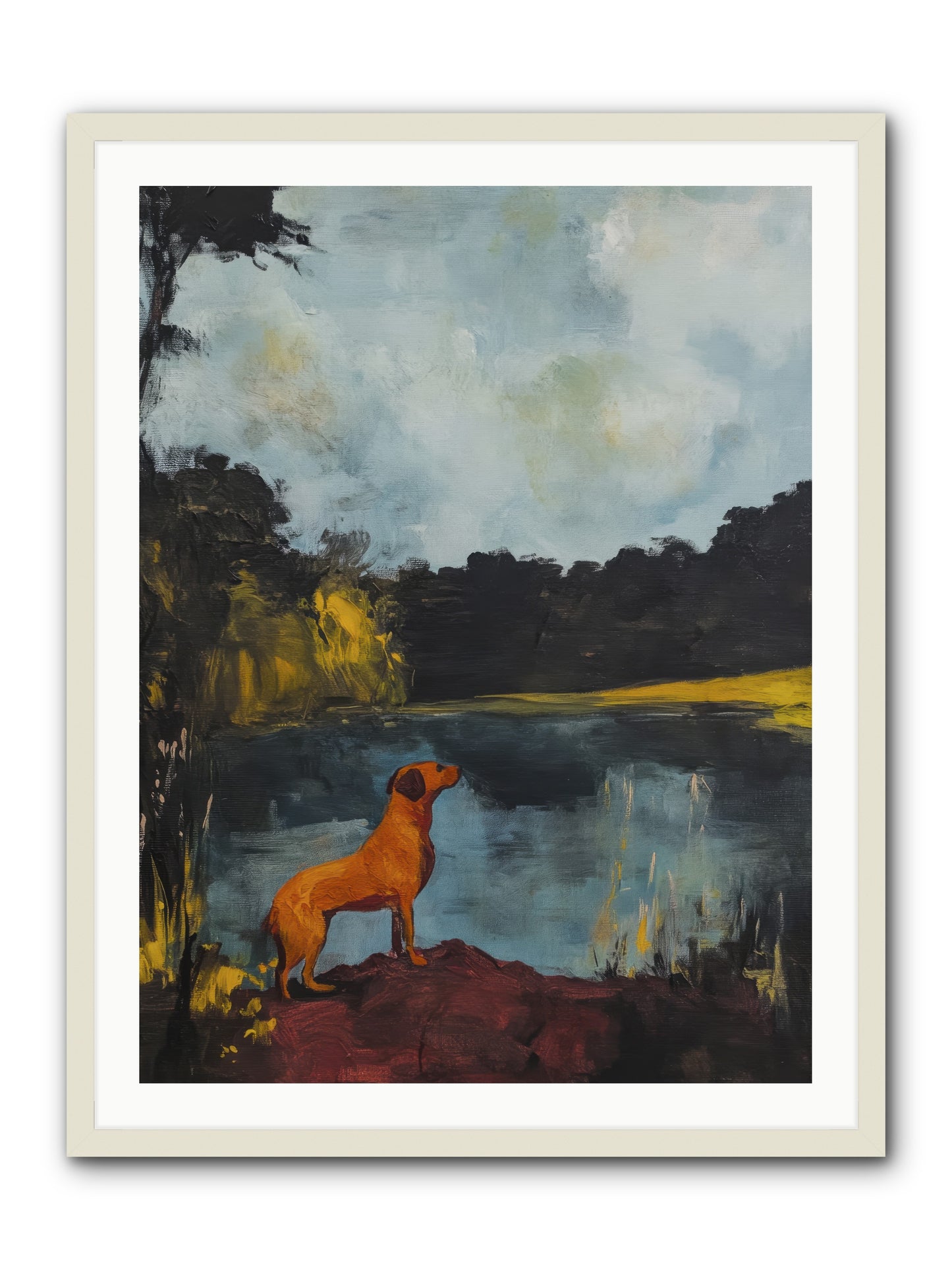 Ghost Walker -- Framed Print - White 30x40