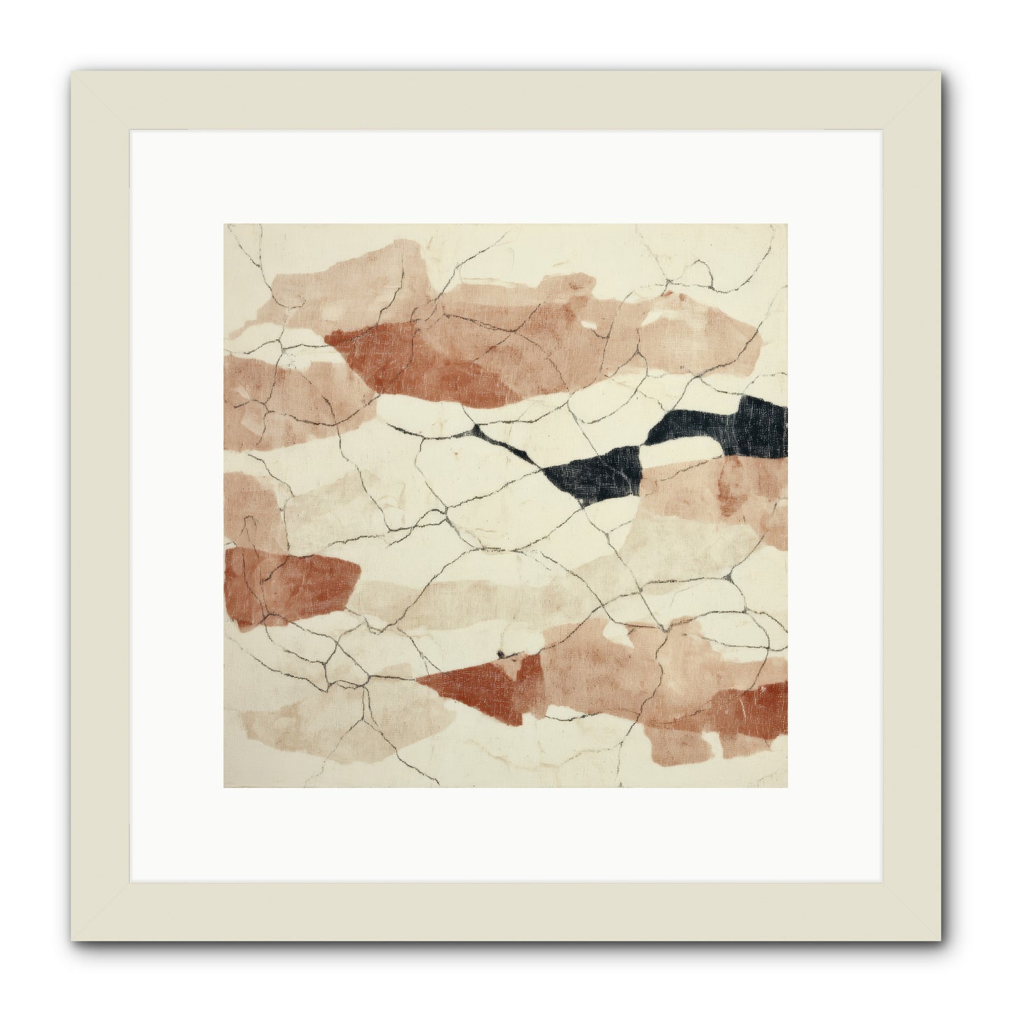 Gilded Ashes -- Framed Print - White 12x12