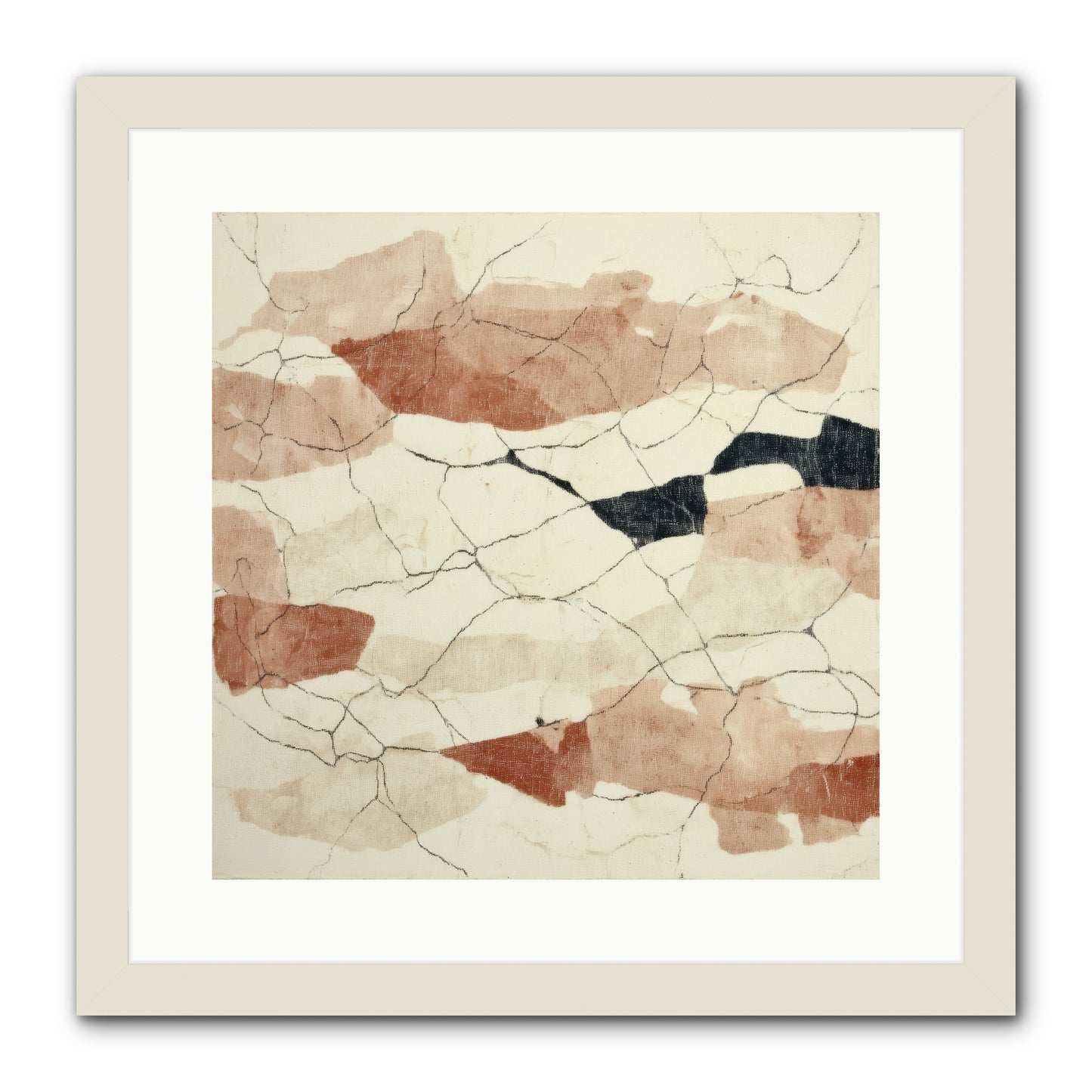 Gilded Ashes -- Framed Print - White 16x16