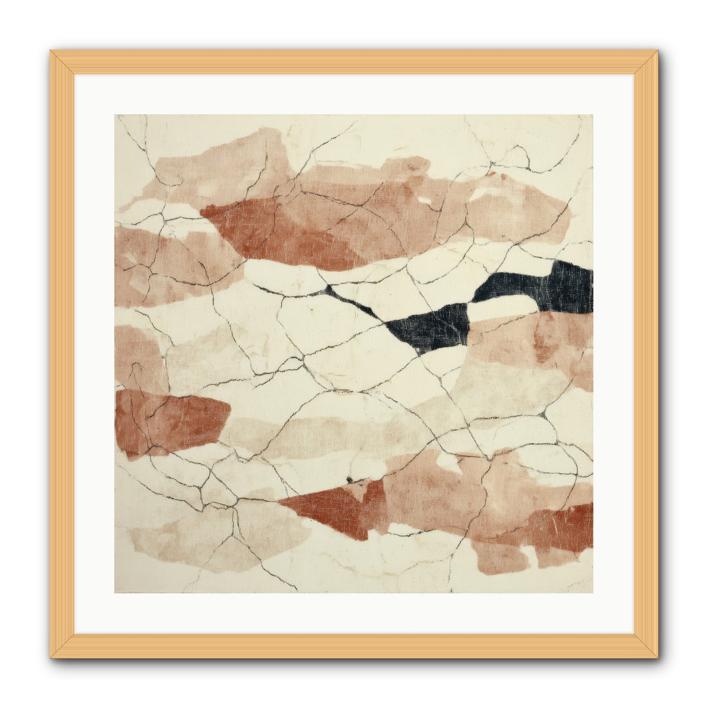 Gilded Ashes -- Framed Print - Natural 24x24