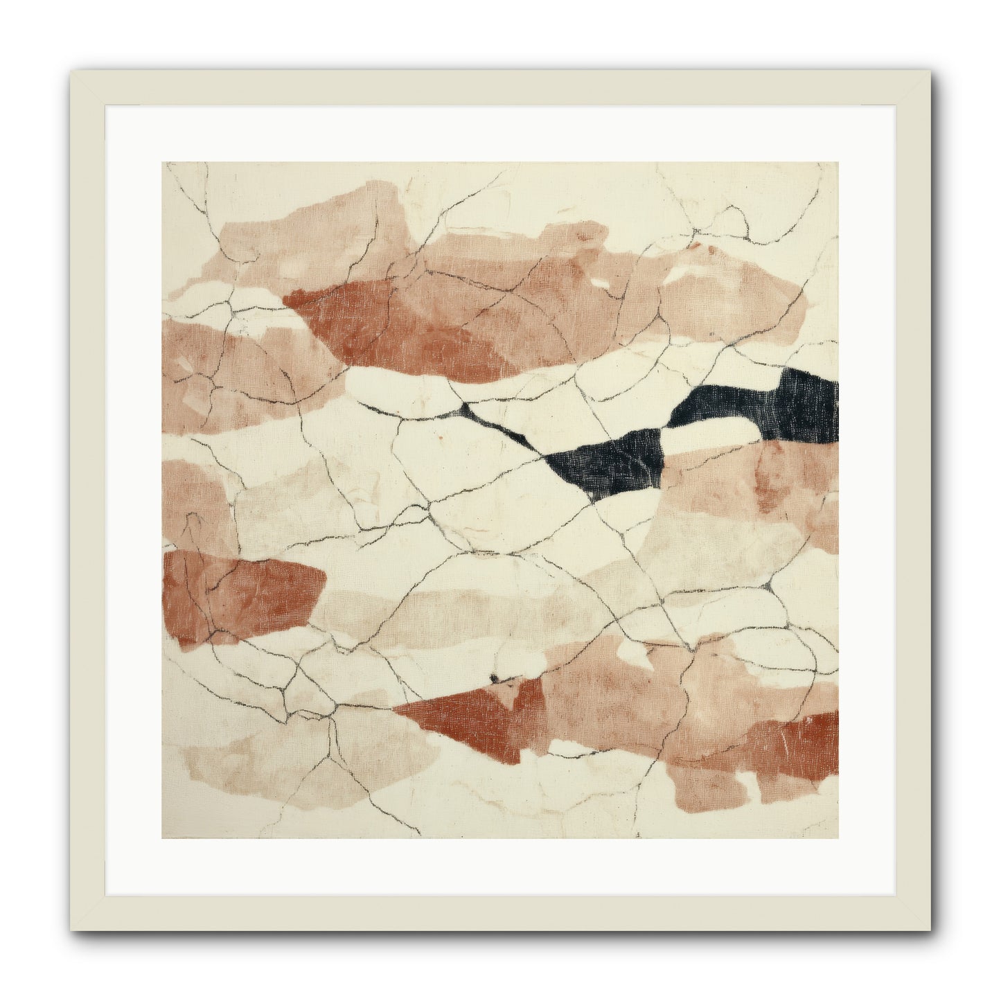 Gilded Ashes -- Framed Print - White 24x24