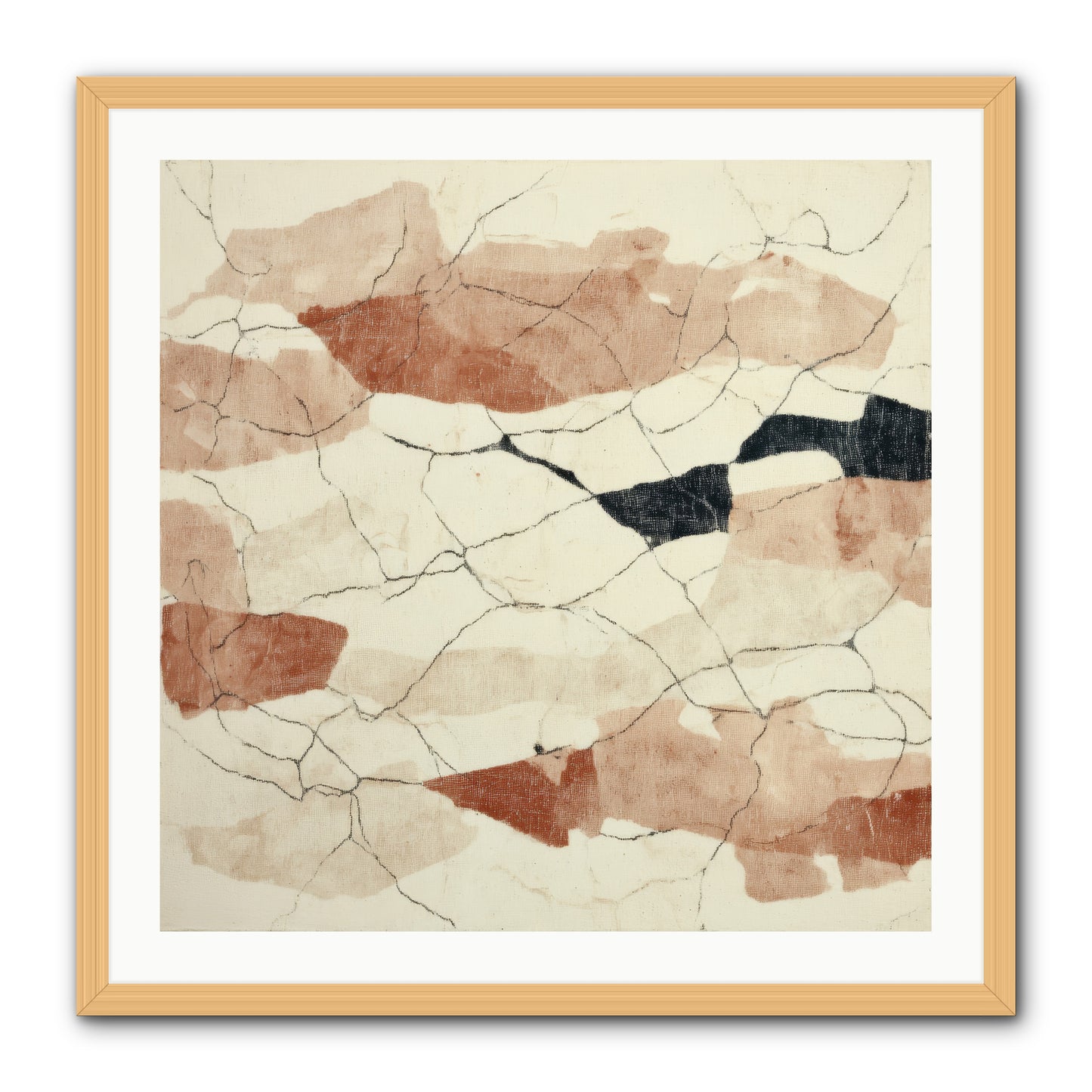 Gilded Ashes -- Framed Print - Natural 30x30