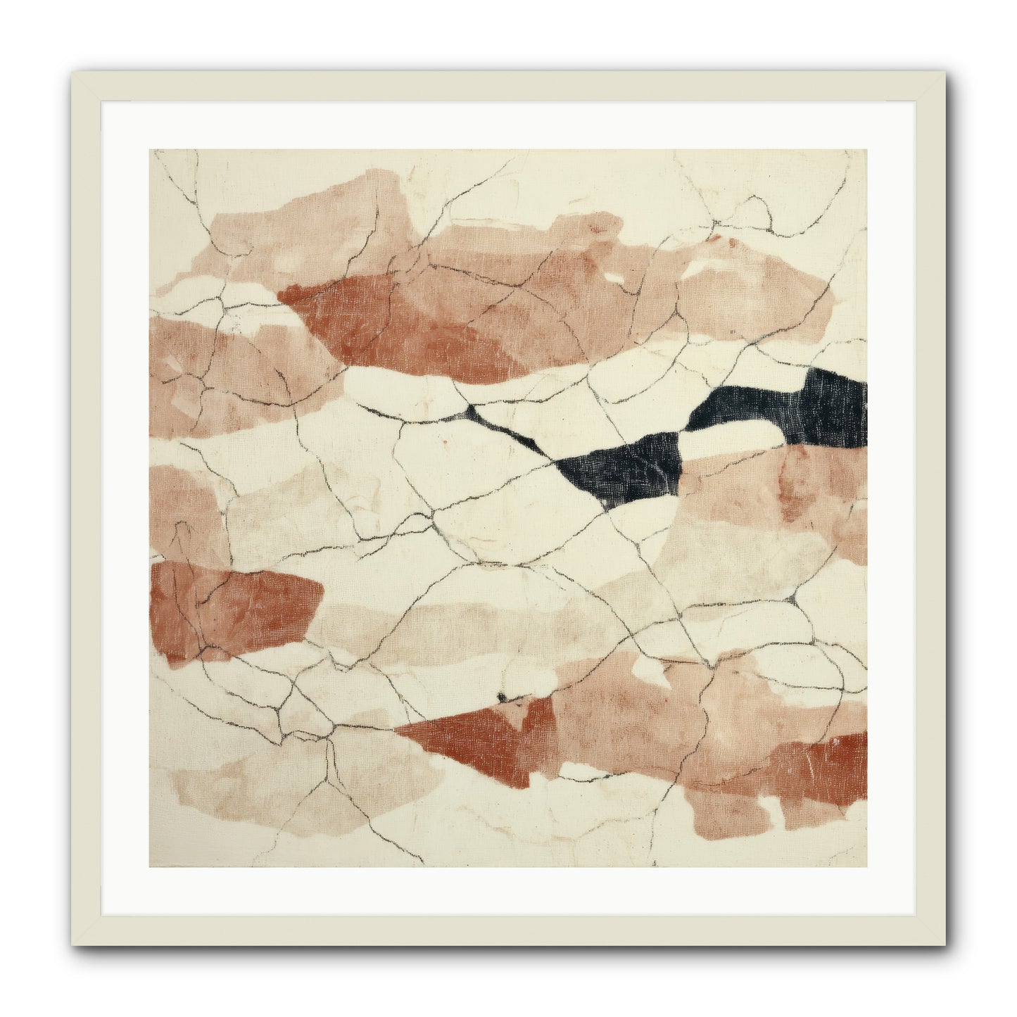Gilded Ashes -- Framed Print - White 30x30