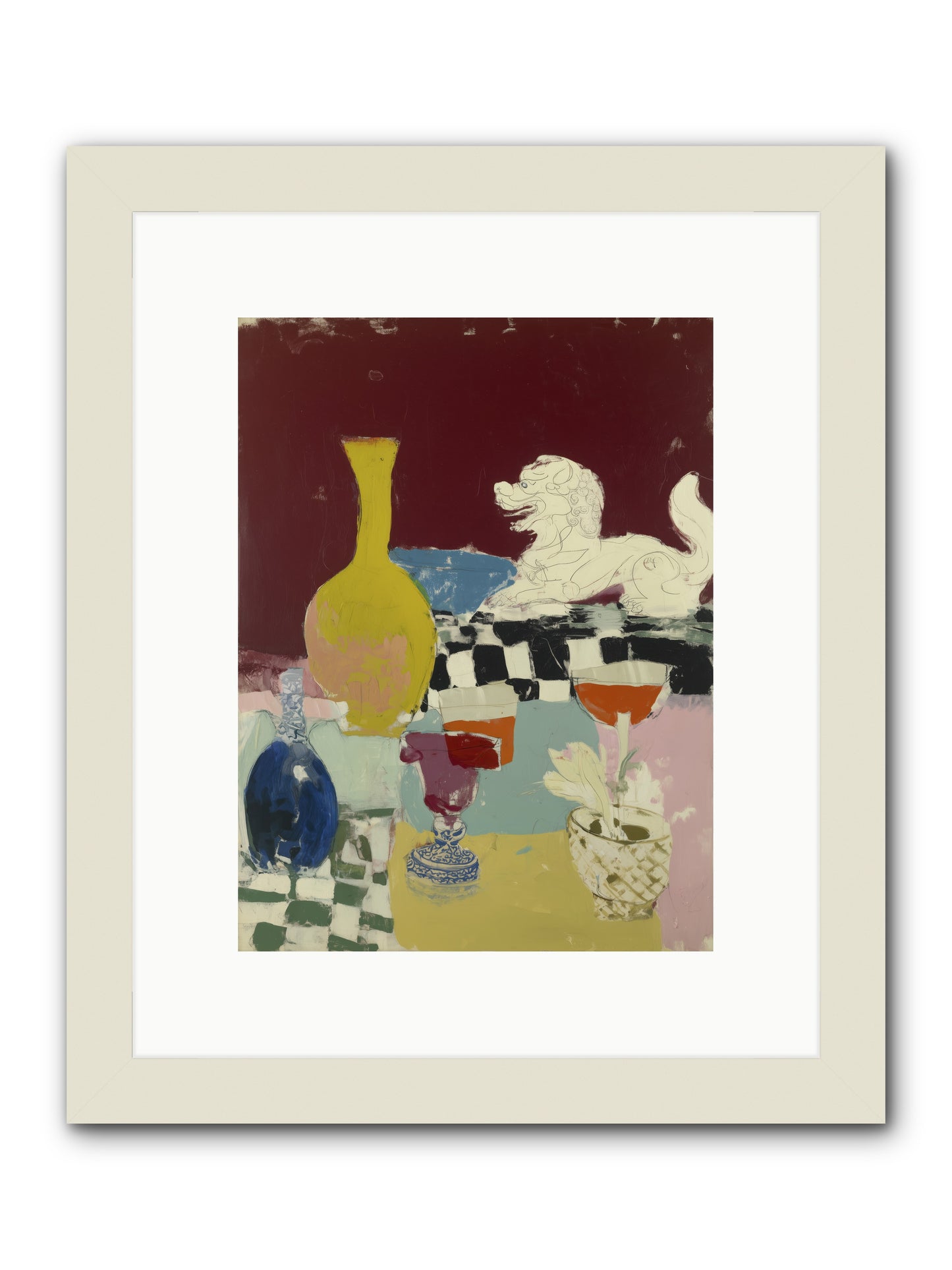 Gilded Reverberation -- Framed Print - White 9x12