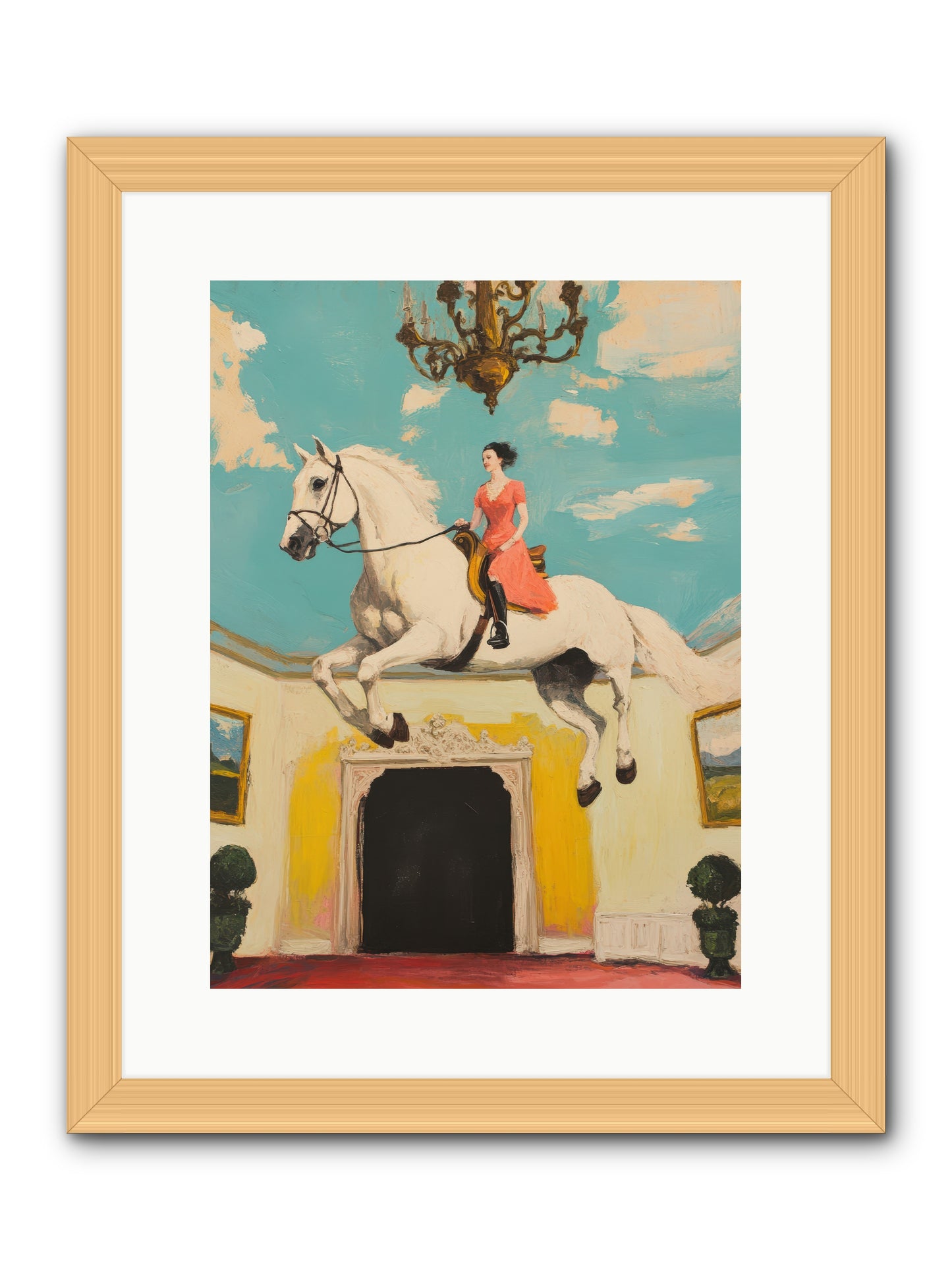 Gilded Rooms Tell TalesREZ -- Framed Print - Natural 12x16