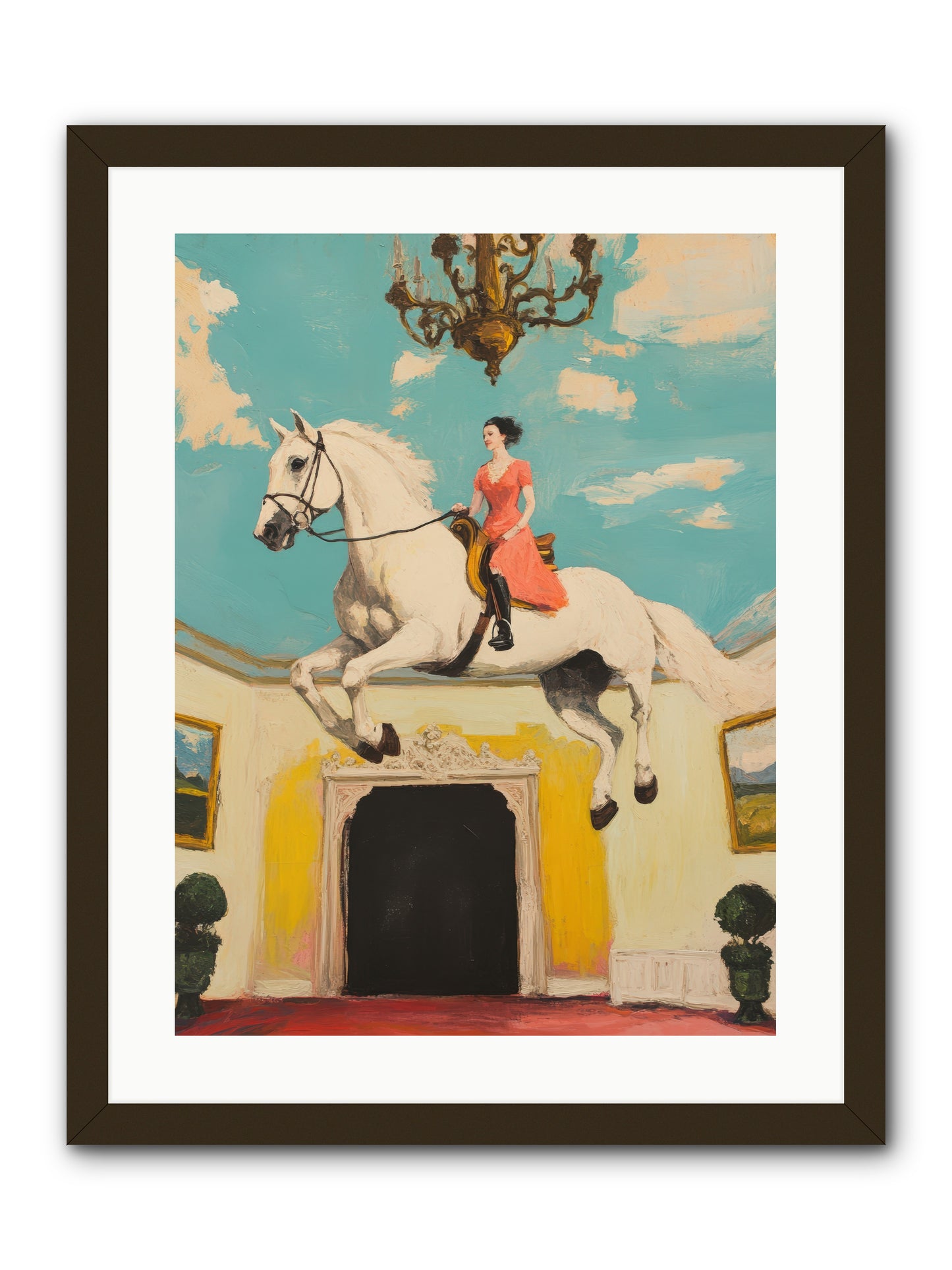 Gilded Rooms Tell TalesREZ -- Framed Print - Black 18x24