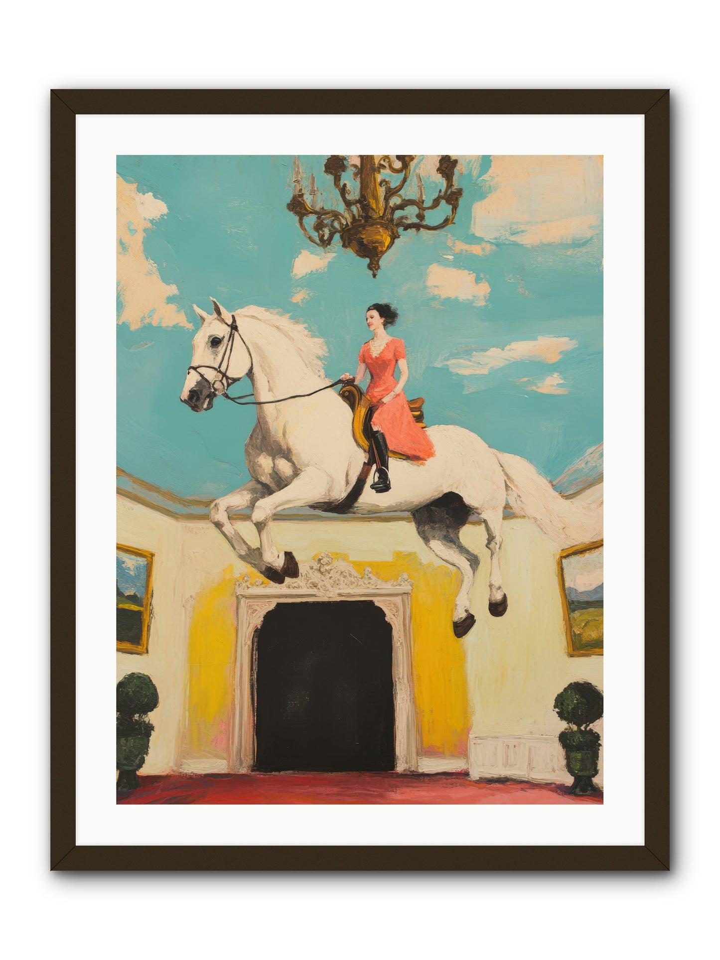 Gilded Rooms Tell TalesREZ -- Framed Print - Black 24x32