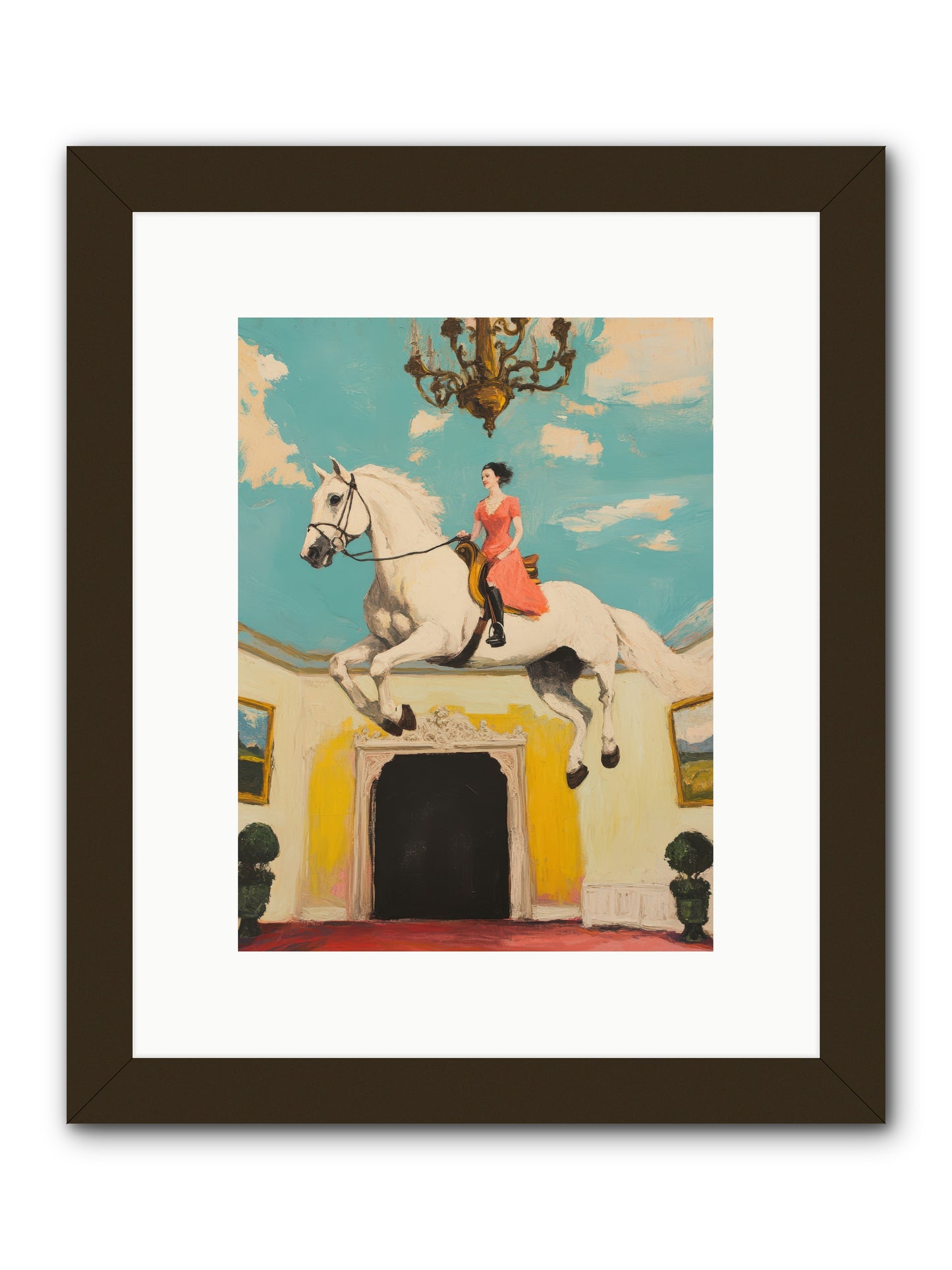 Gilded Rooms Tell TalesREZ -- Framed Print - Black 9x12