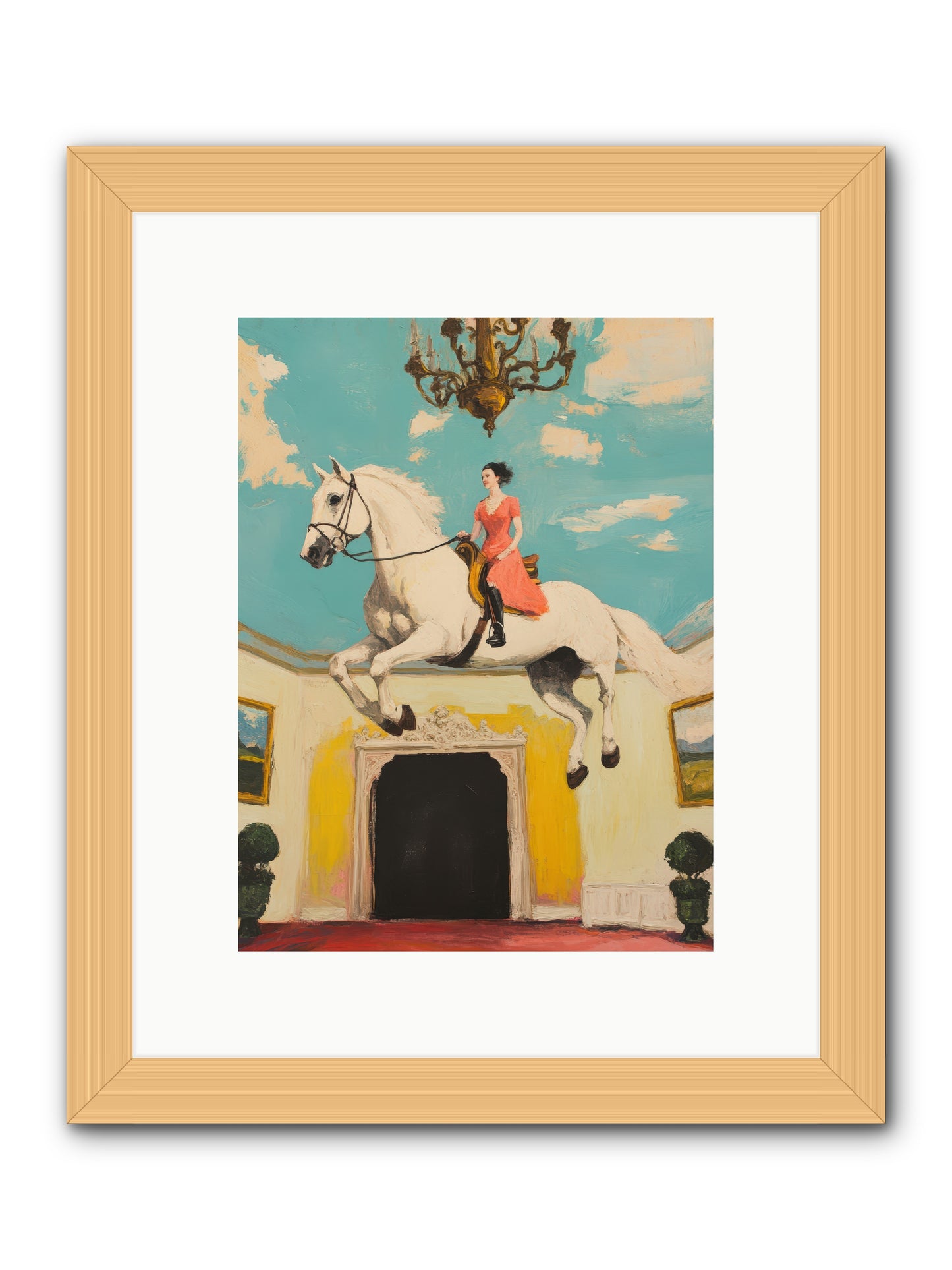 Gilded Rooms Tell TalesREZ -- Framed Print - Natural 9x12