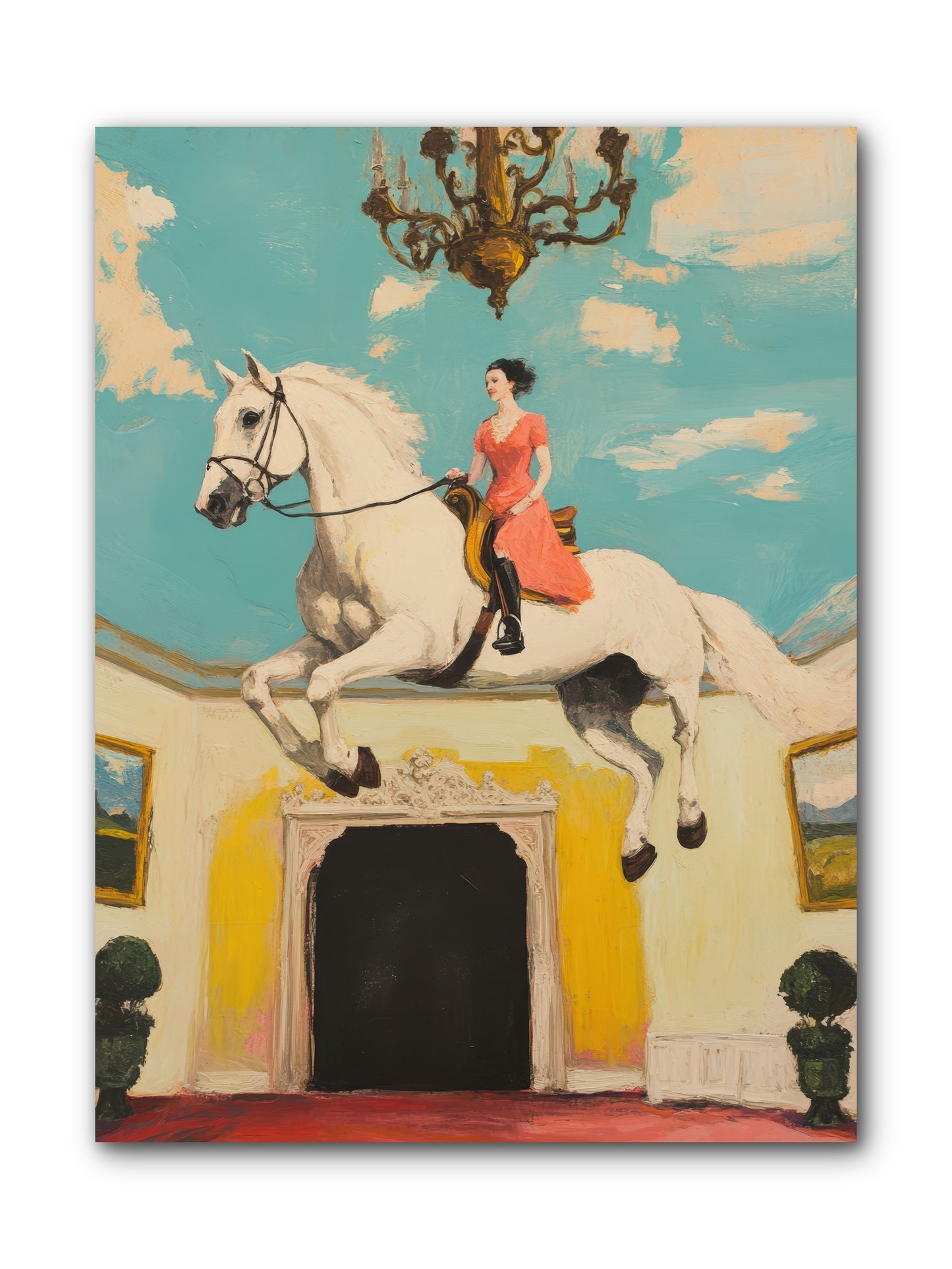 Gilded Rooms Tell TalesREZ -- Wrapped Canvas 9x12
