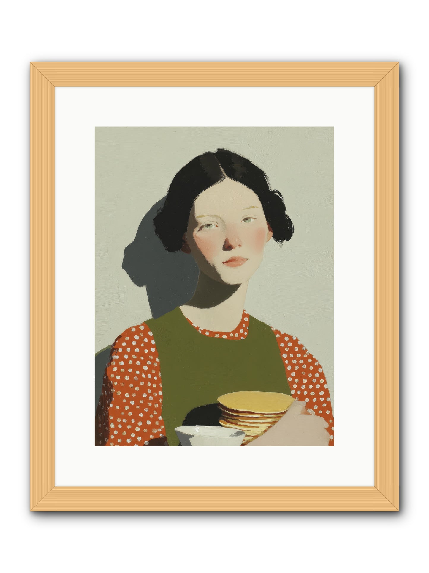 Gilded Stillness -- Framed Print - Natural 12x16