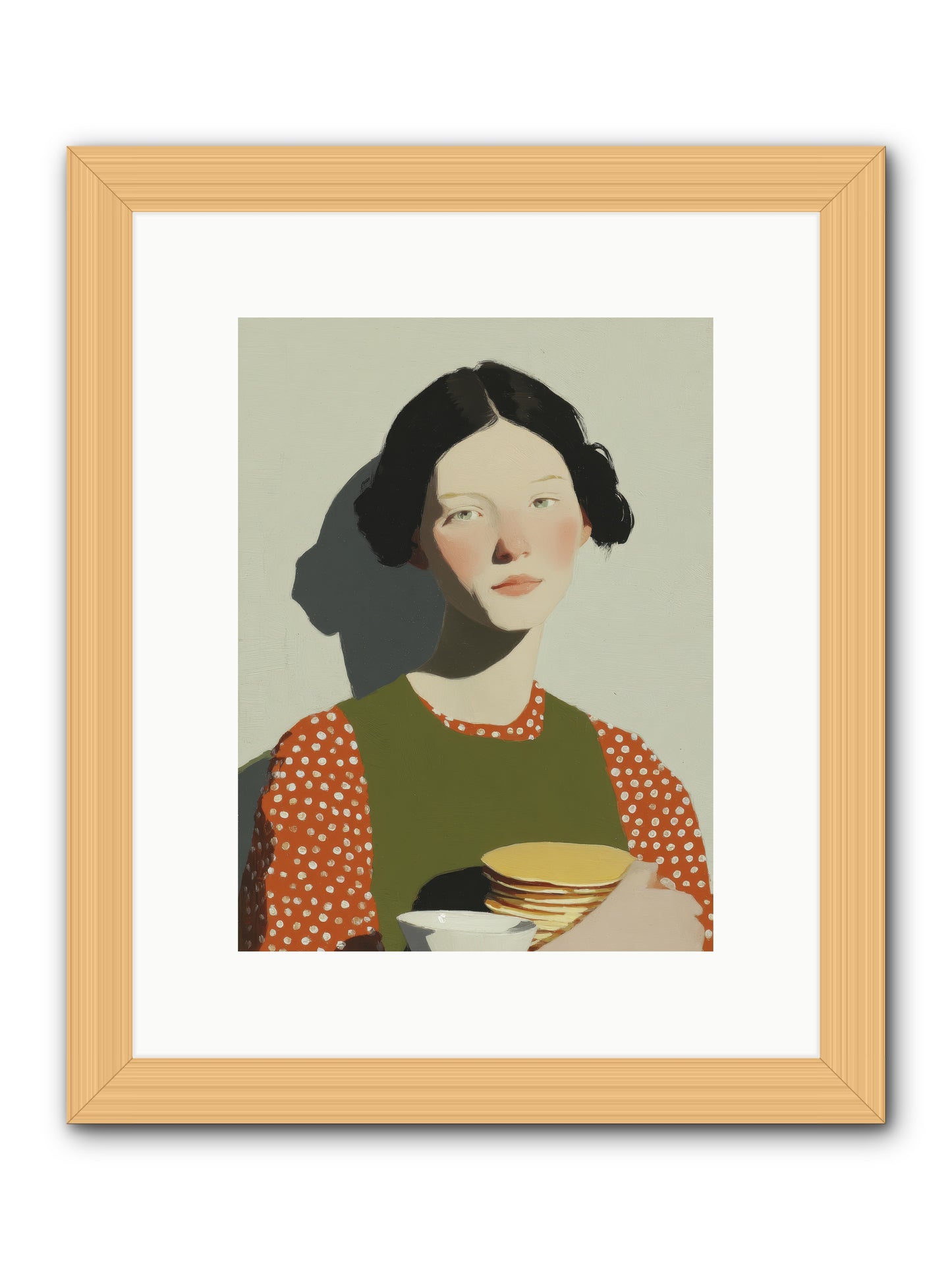 Gilded Stillness -- Framed Print - Natural 9x12