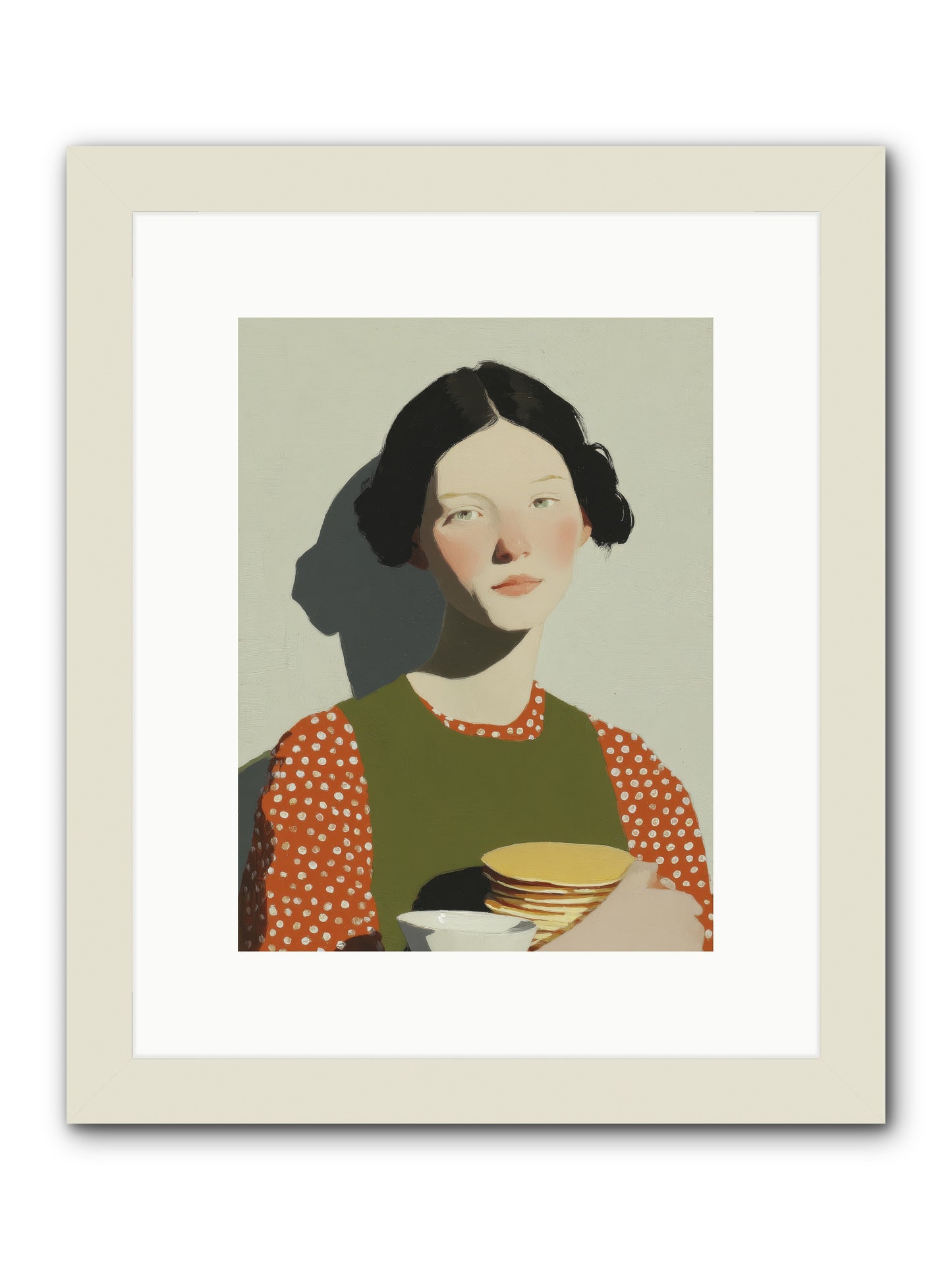 Gilded Stillness -- Framed Print - White 9x12