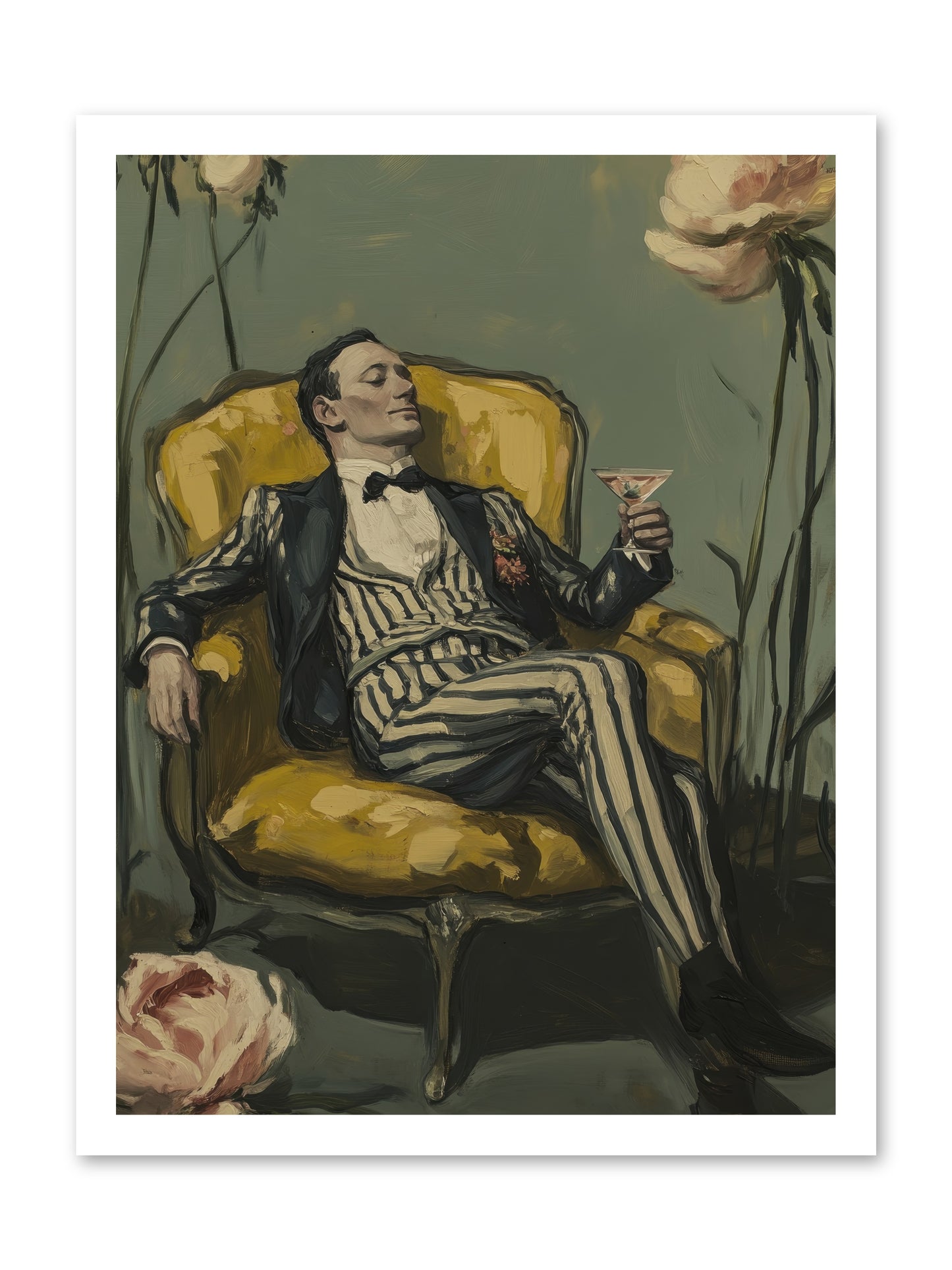 Gin & Roses -- Paper Print 18x24
