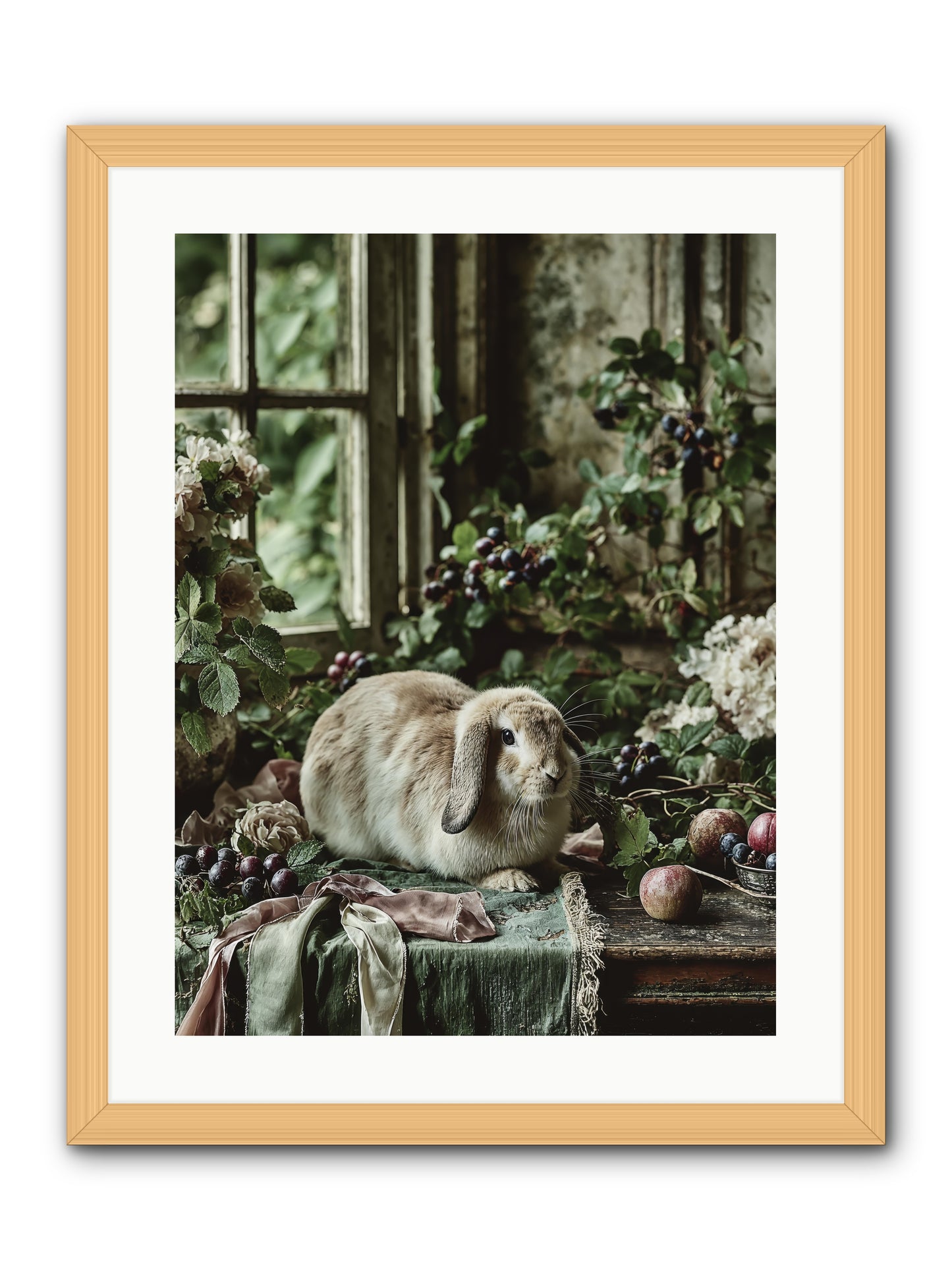 Giverny -- Framed Print - Natural 18x24