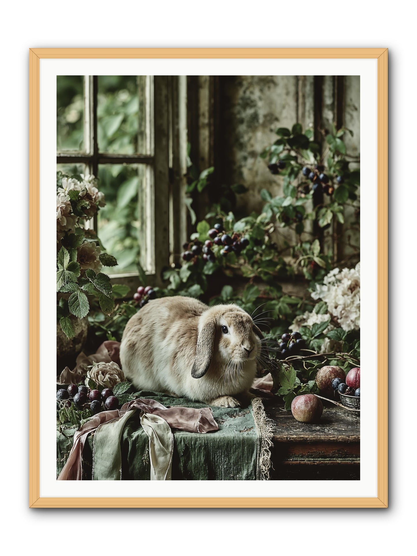 Giverny -- Framed Print - Natural 36x48