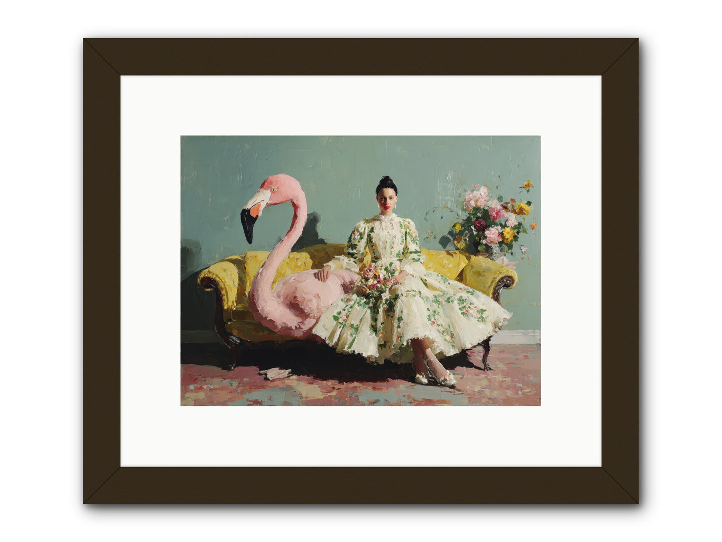Glasswing Parlor-REZ -- Framed Print - Black 12x9