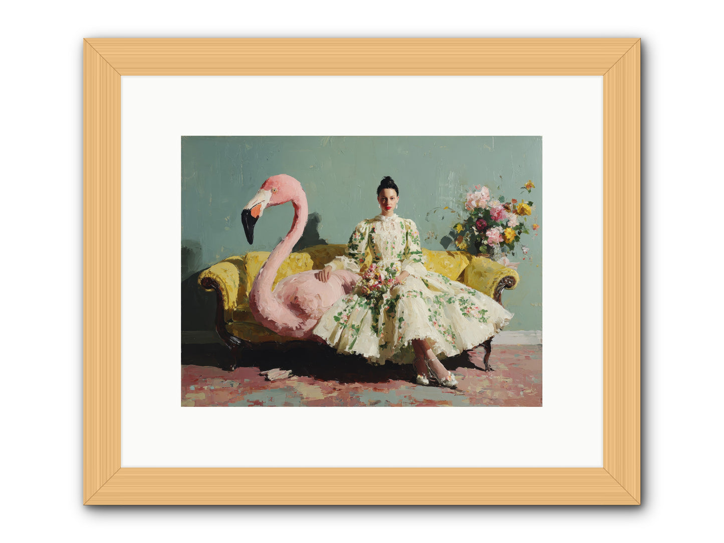Glasswing Parlor-REZ -- Framed Print - Natural 12x9