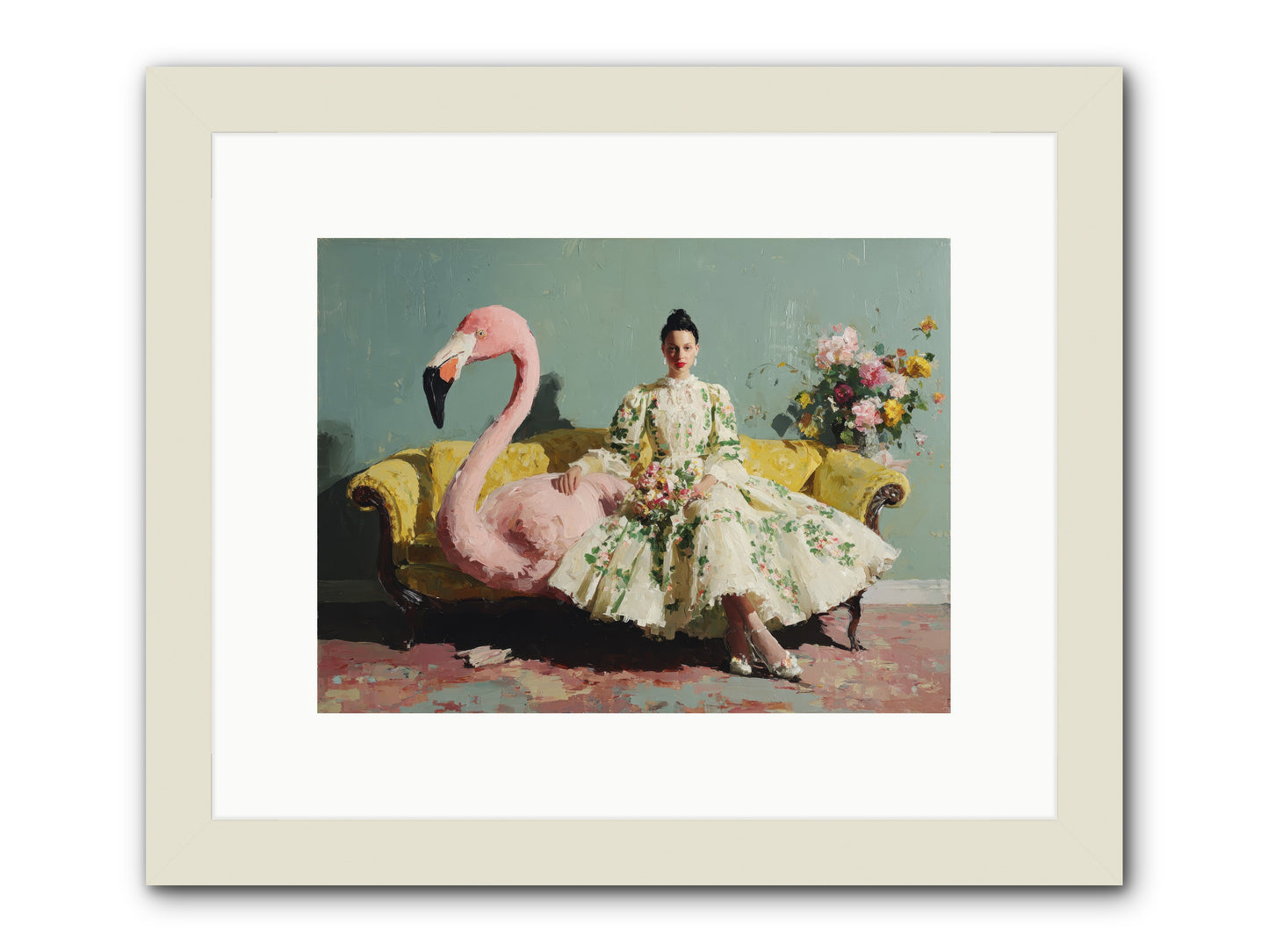 Glasswing Parlor-REZ -- Framed Print - White 12x9
