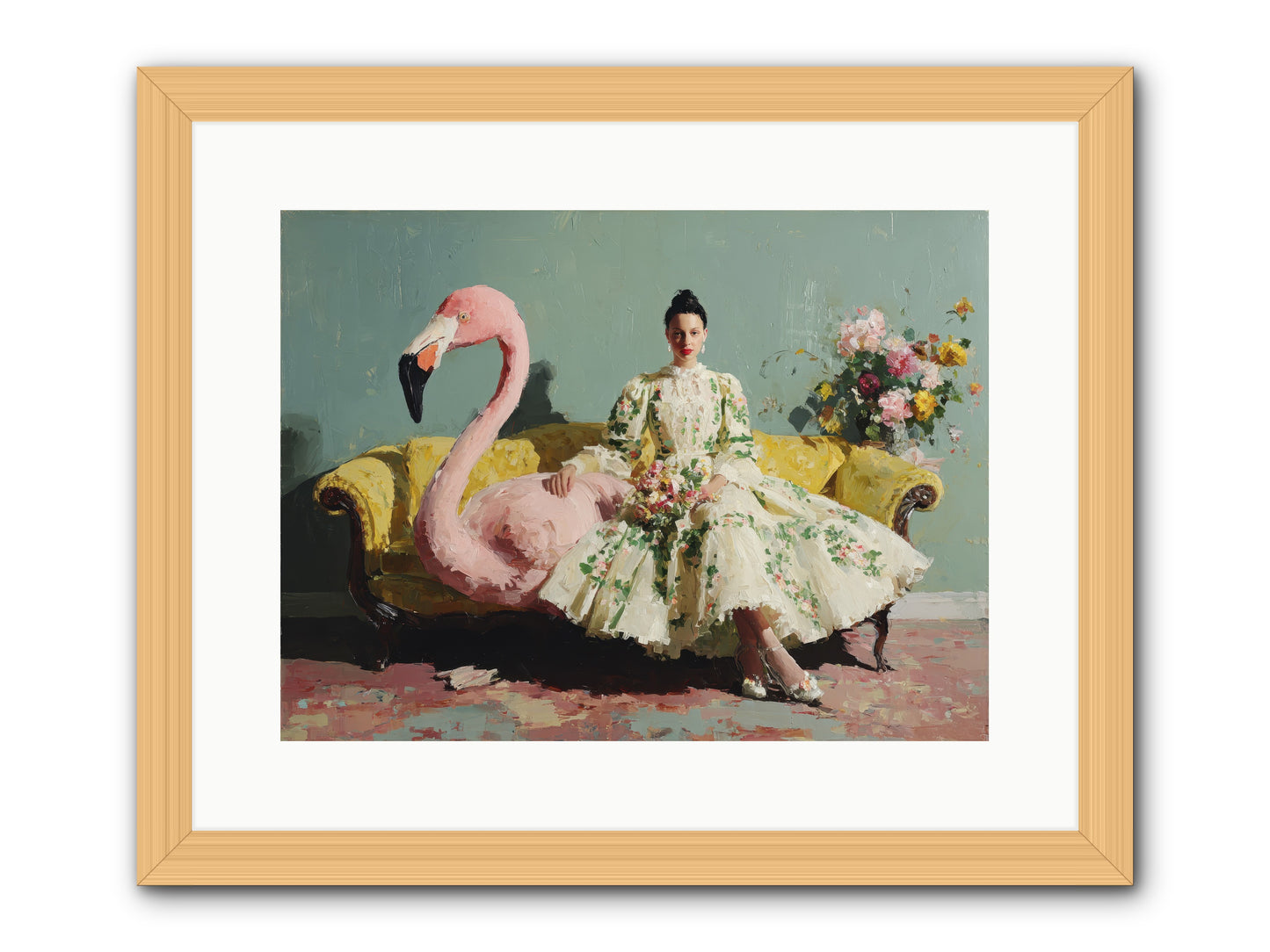 Glasswing Parlor-REZ -- Framed Print - Natural 16x12