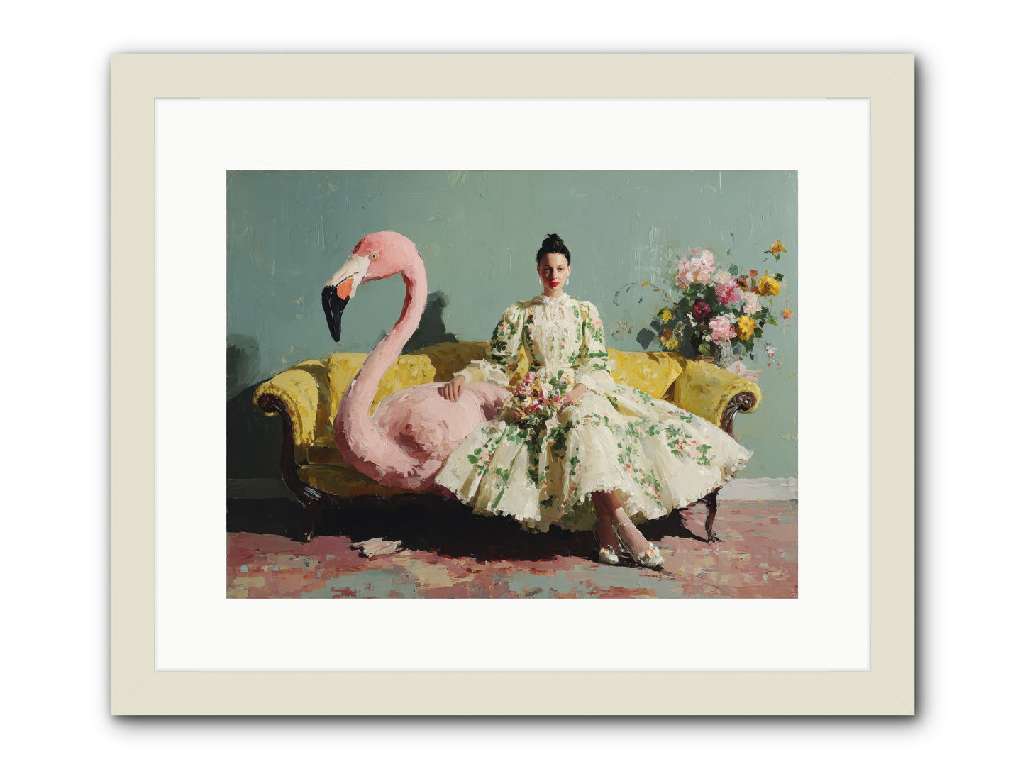 Glasswing Parlor-REZ -- Framed Print - White 16x12