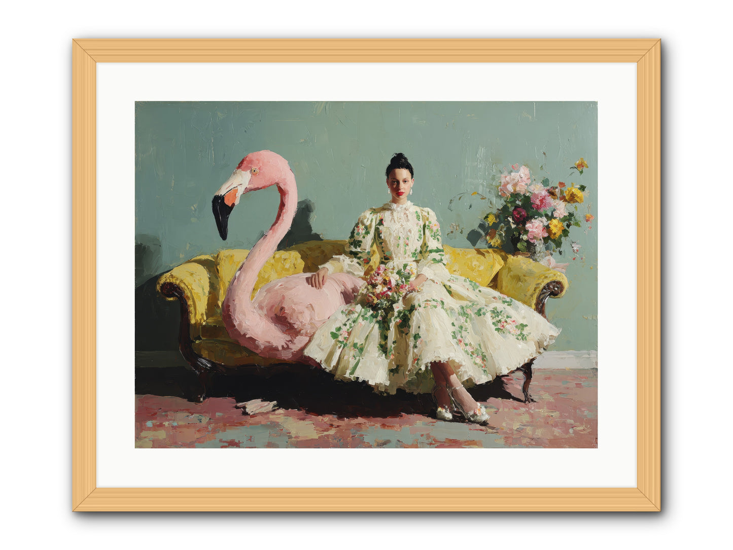 Glasswing Parlor-REZ -- Framed Print - Natural 24x18