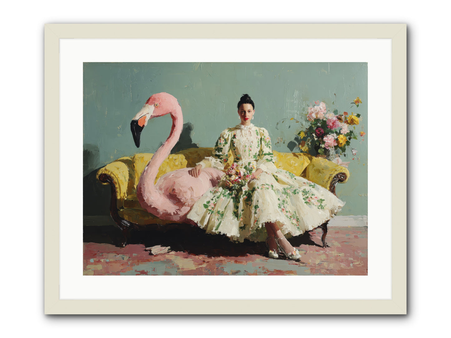 Glasswing Parlor-REZ -- Framed Print - White 24x18