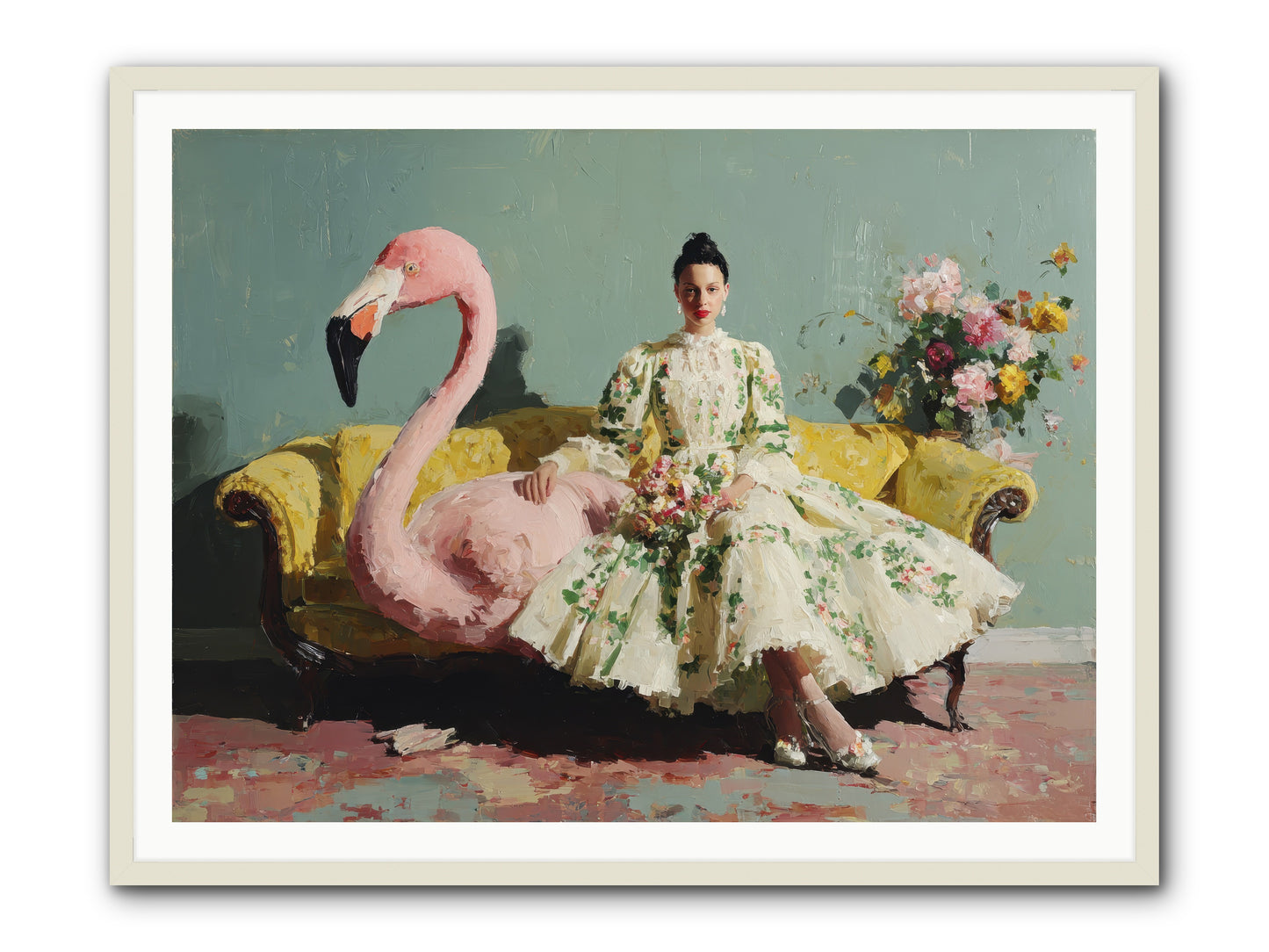 Glasswing Parlor-REZ -- Framed Print - White 48x36