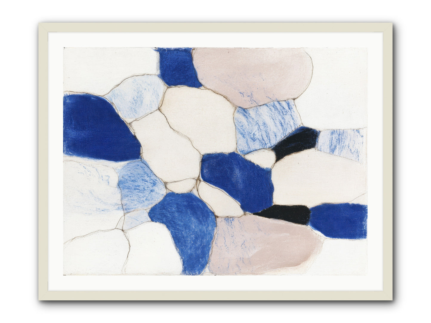 Glimmer -- Framed Print - White 40x30