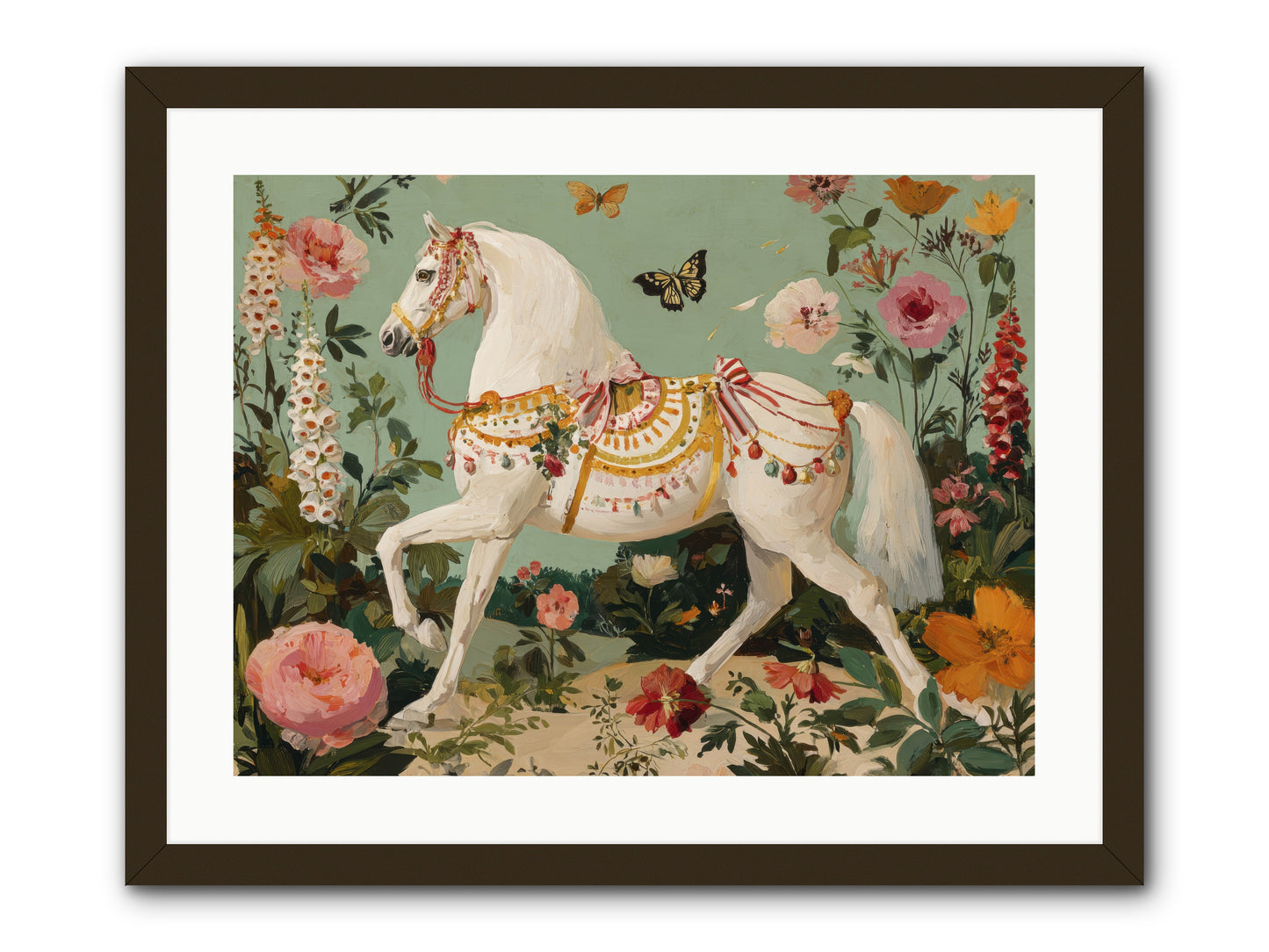 Glimmers in the Quiet Grove -- Framed Print - Black 24x18